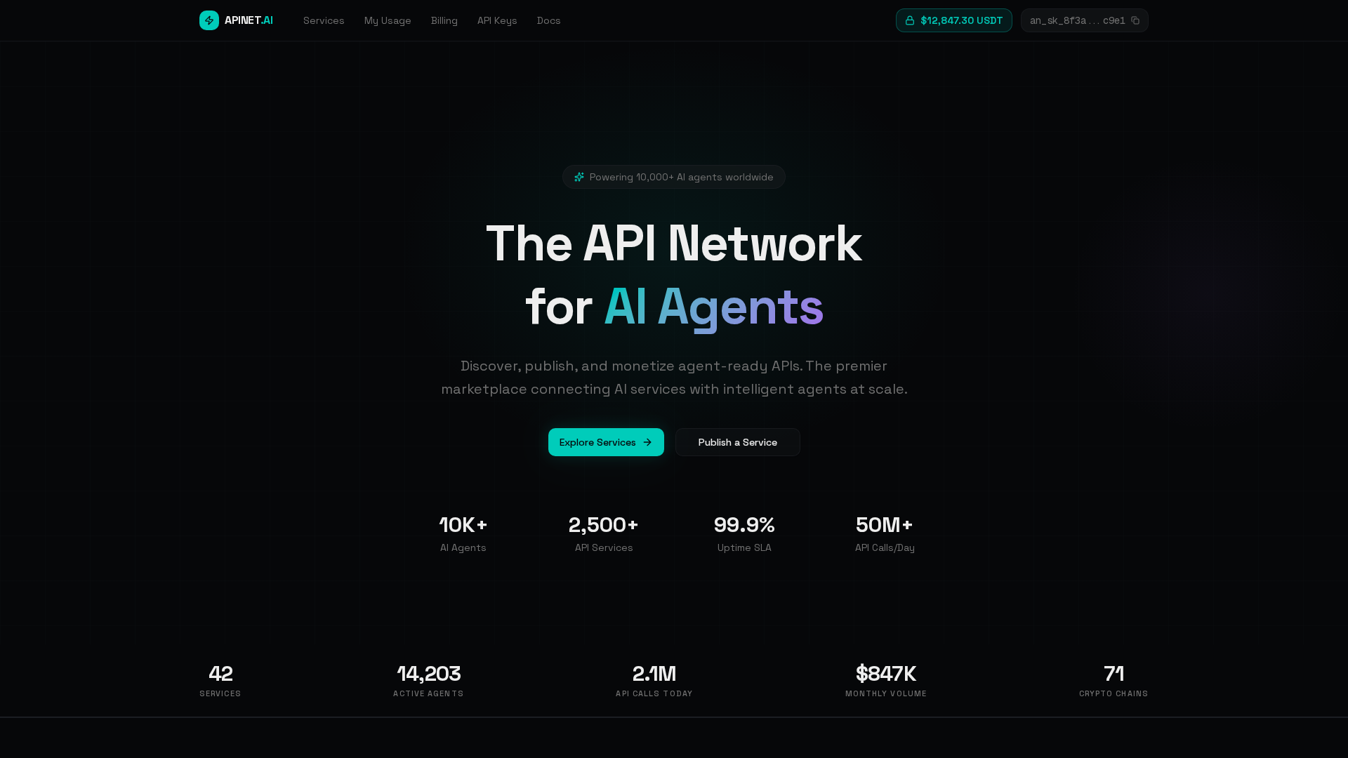 Screenshot of apinet.ai