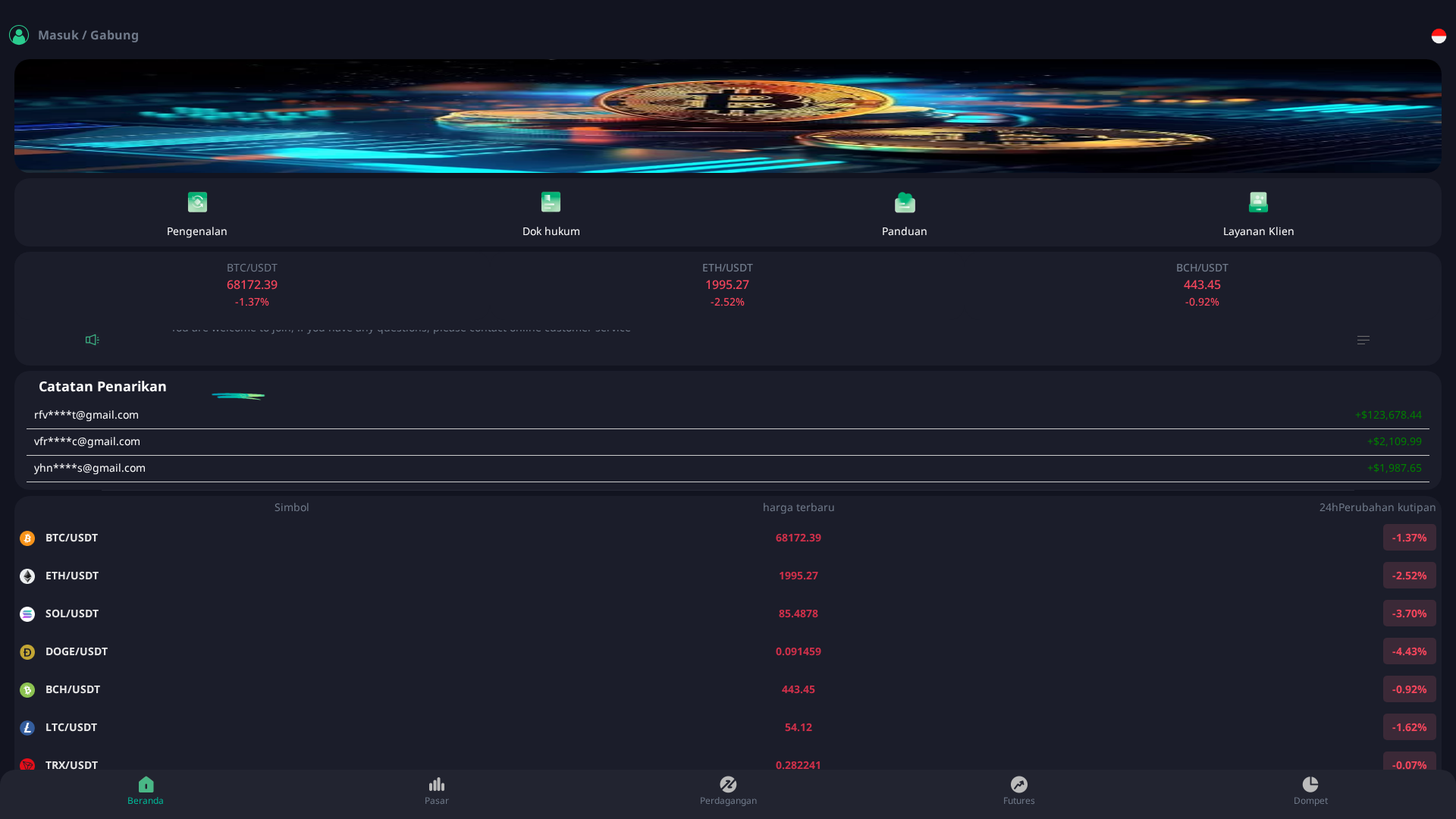 Screenshot of idnbtc.xyz