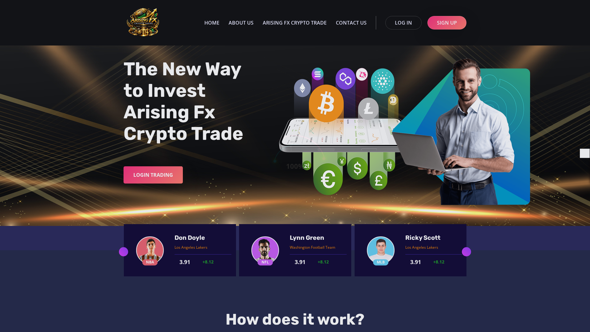 Screenshot of arisingfxcryptotrade.world