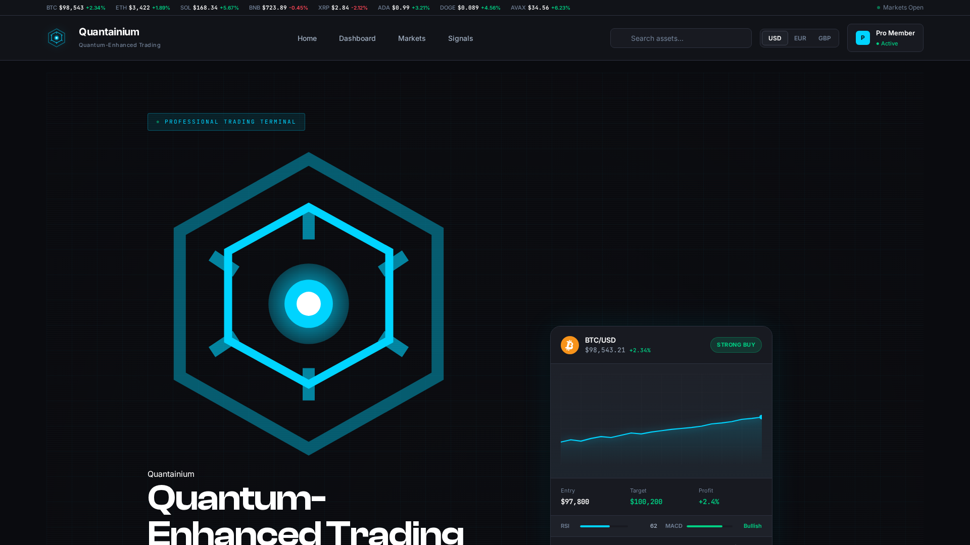 Screenshot of quantainium.com