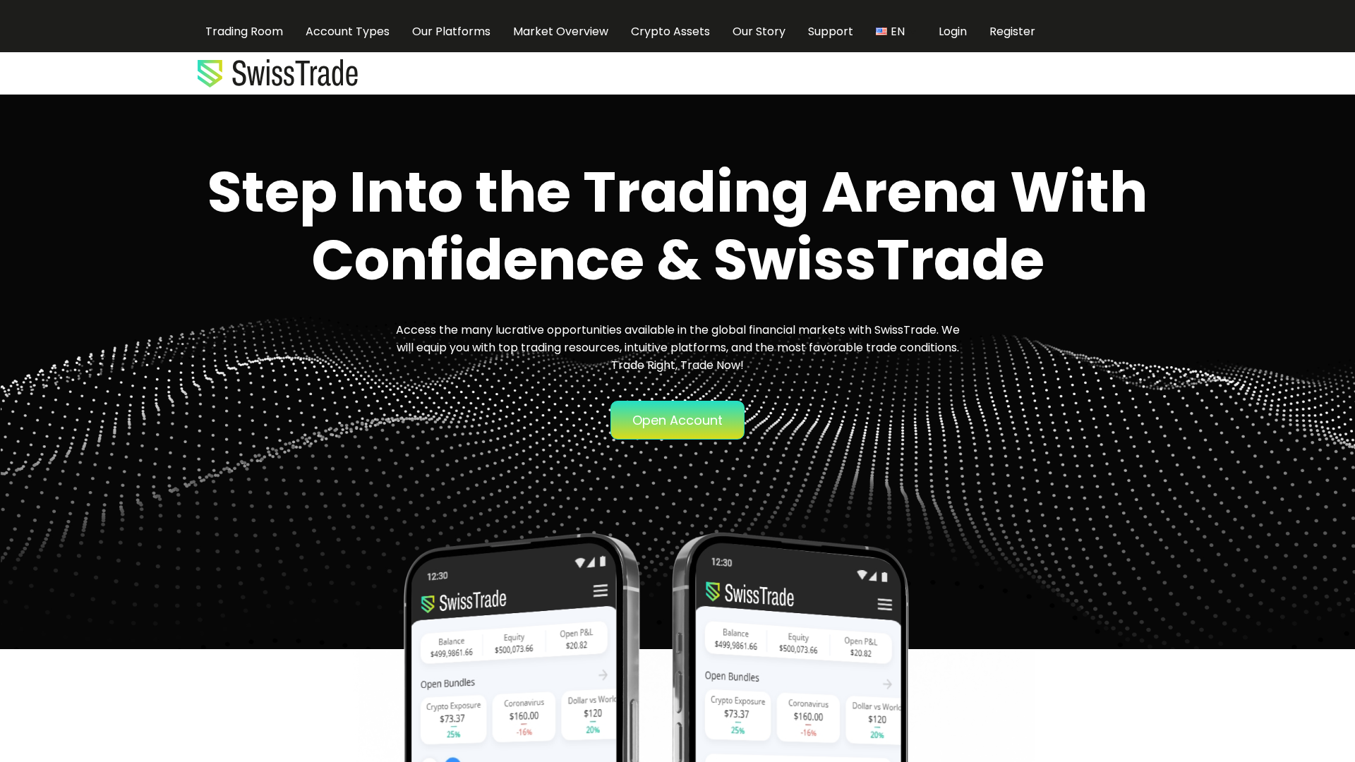 Screenshot of tswisstrade.io