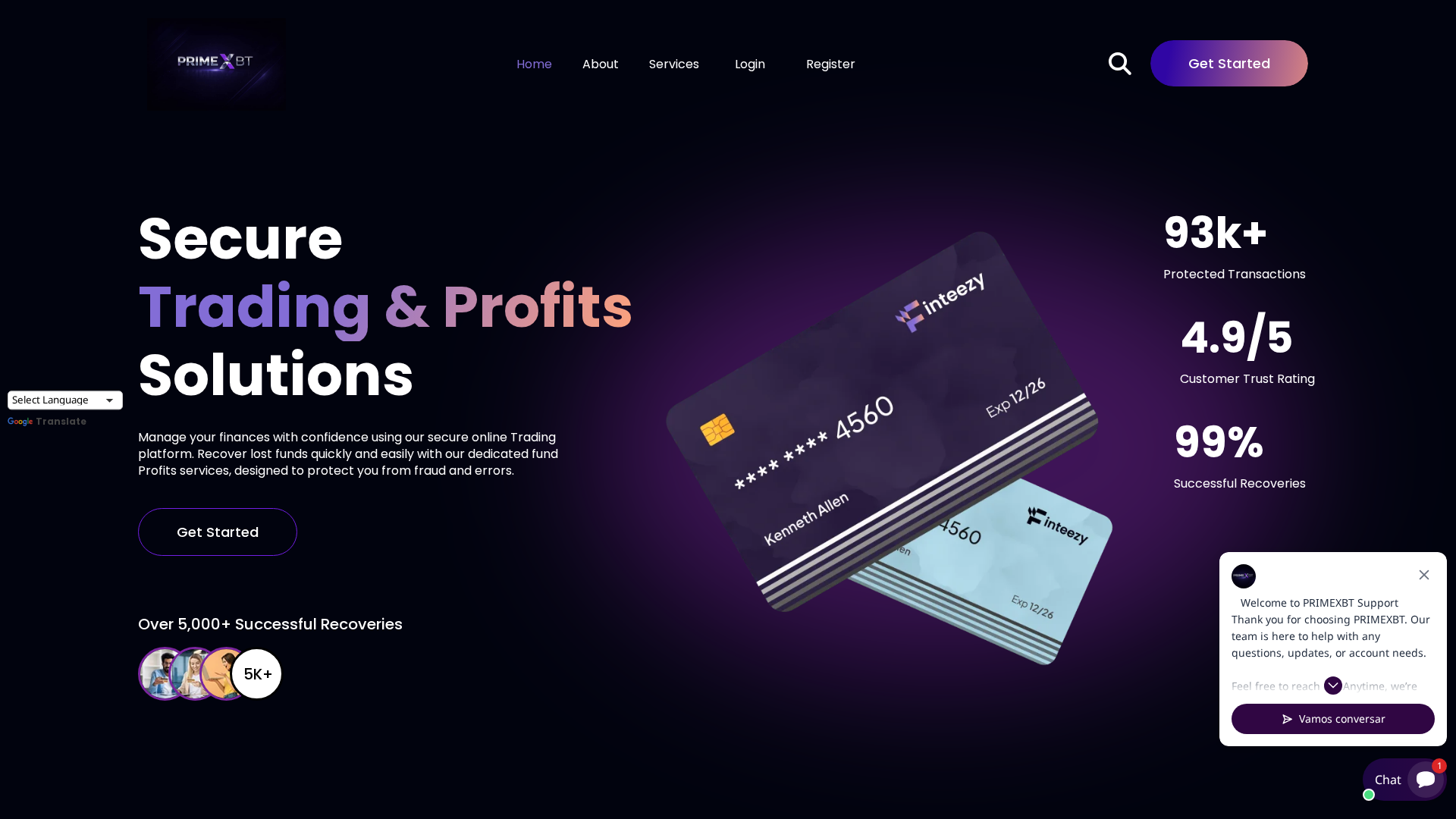 Screenshot of primexbt.sbs