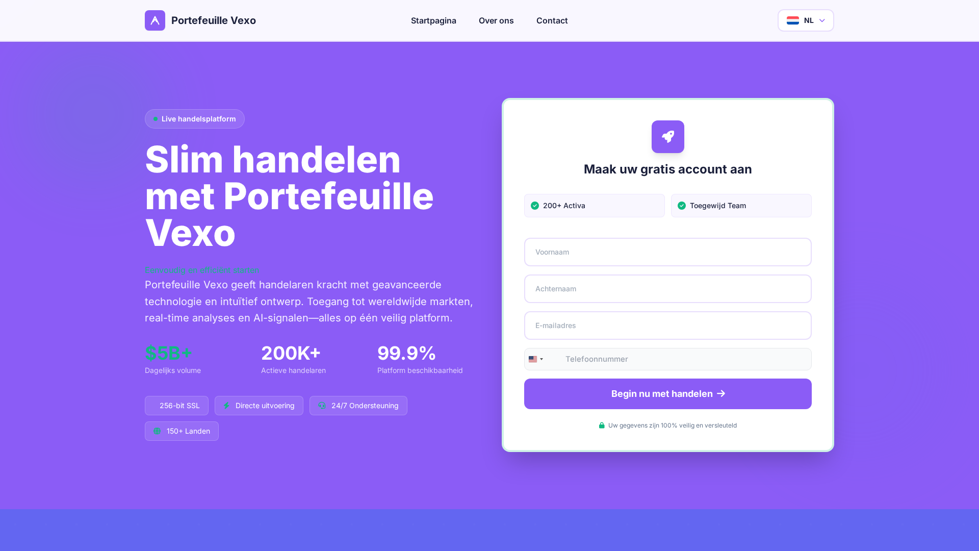 Screenshot of portefeuille-vexo-nl.com