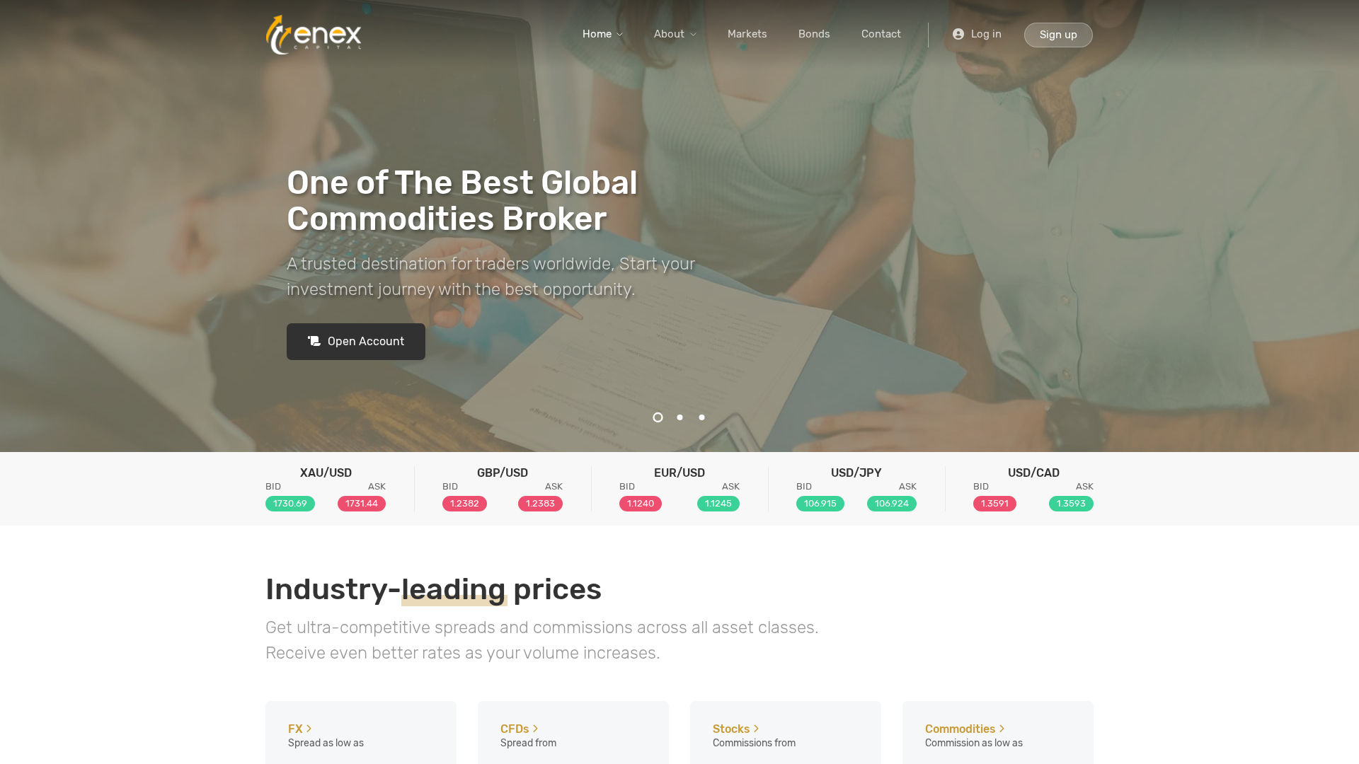 Screenshot of enexinvest.com