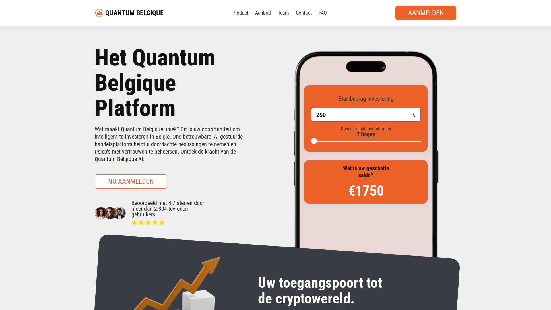 Screenshot of quantum-belgique.net