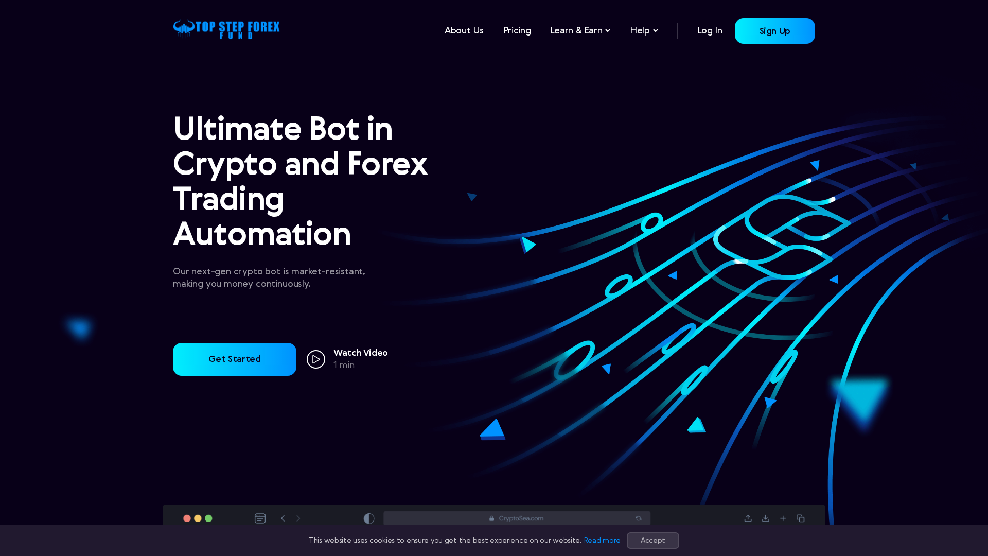 Screenshot of topstepforexfunds.com