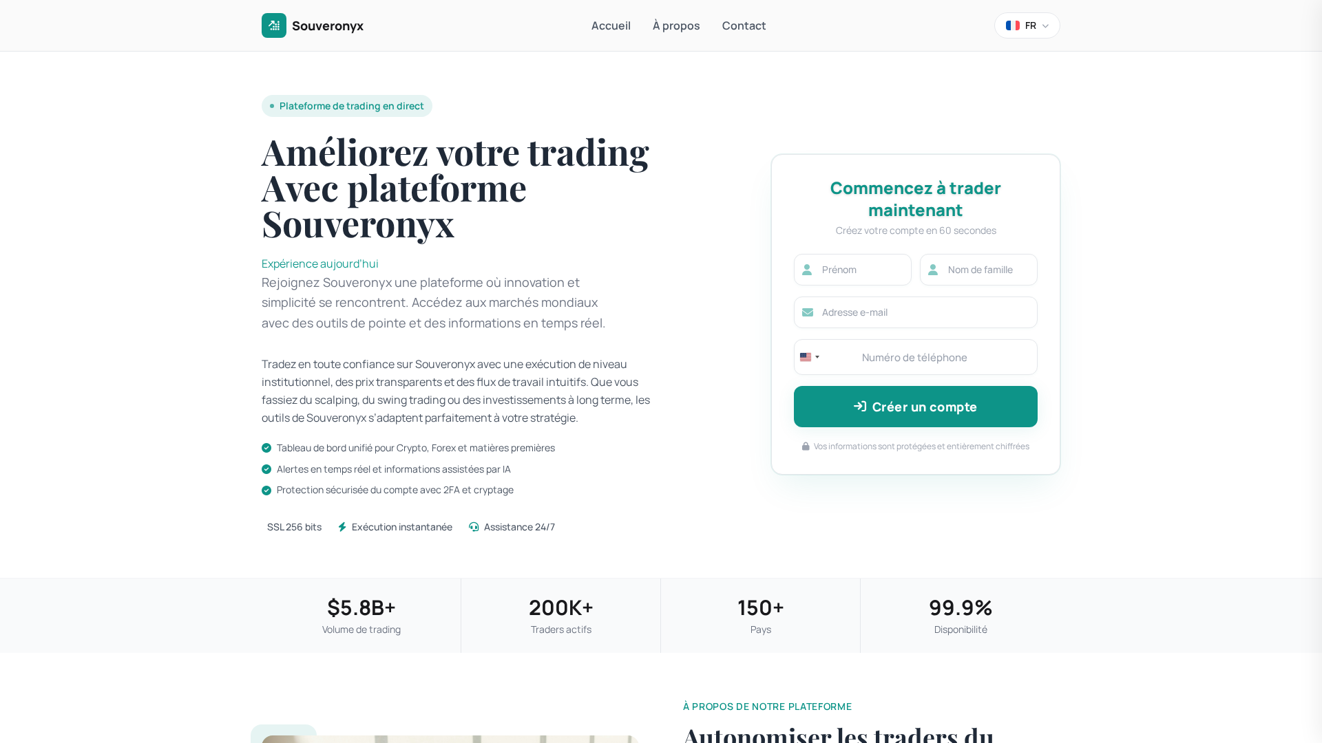Screenshot of souveronyx-ai.com