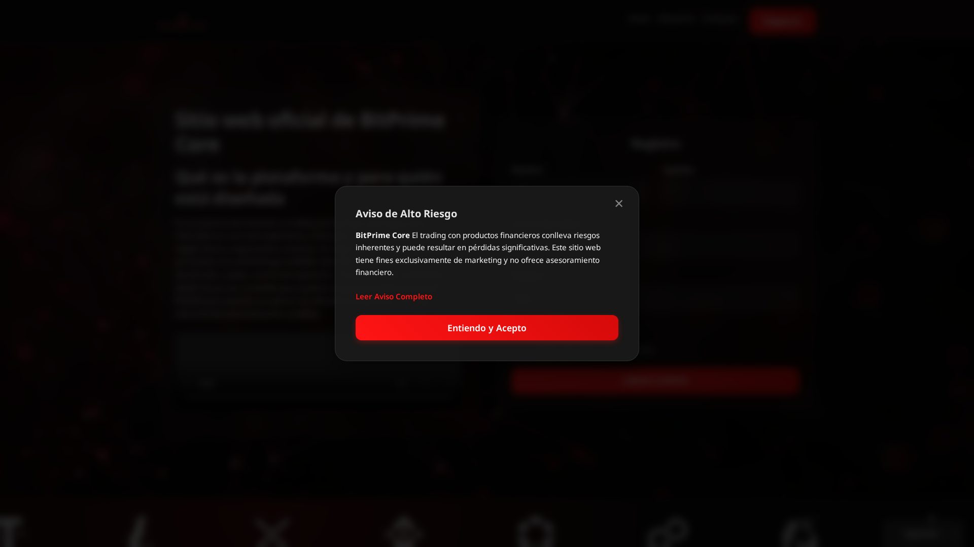 Screenshot of bitprime-core.org