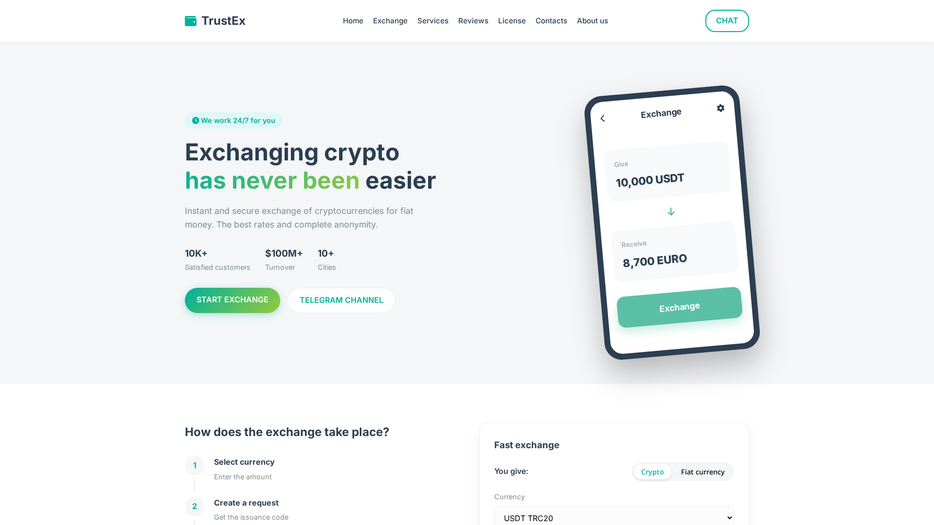 Screenshot of trust-ex.net
