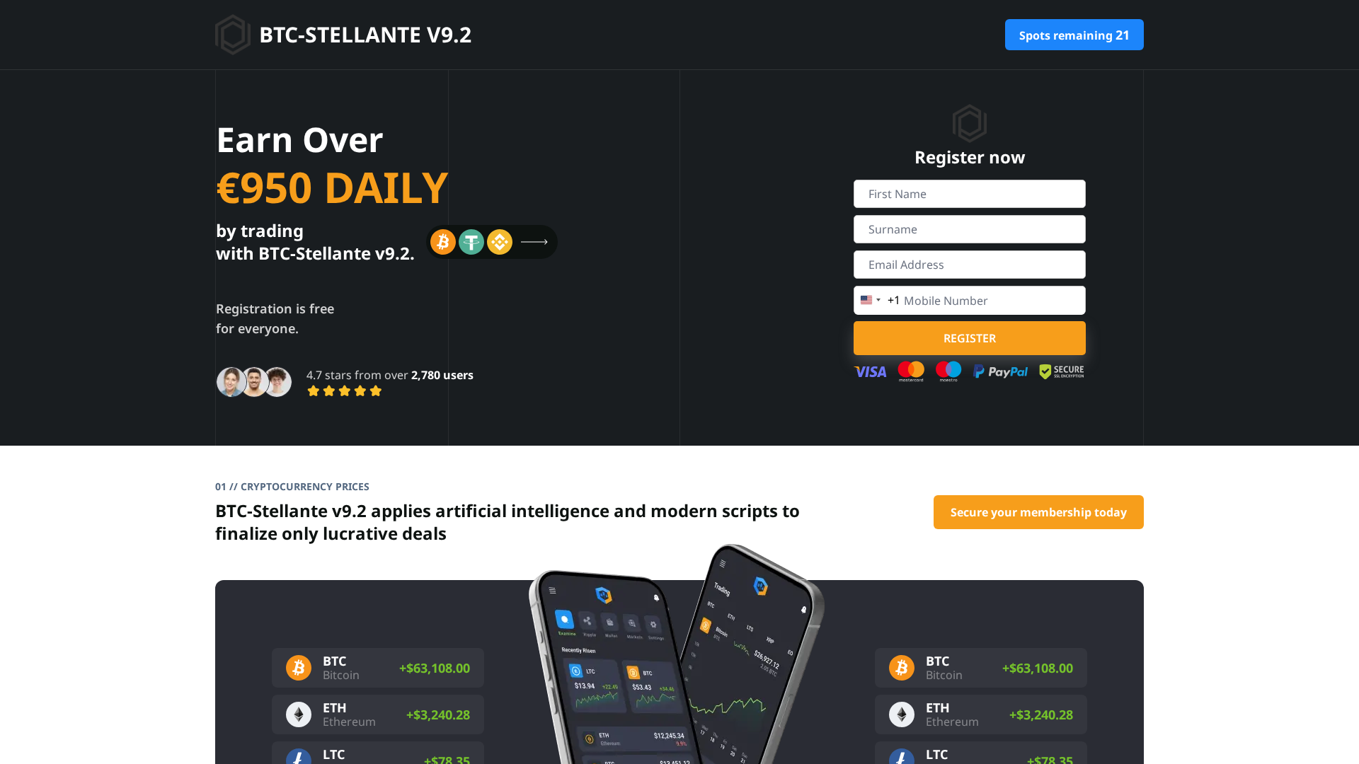 Screenshot of btcstellantev92.com