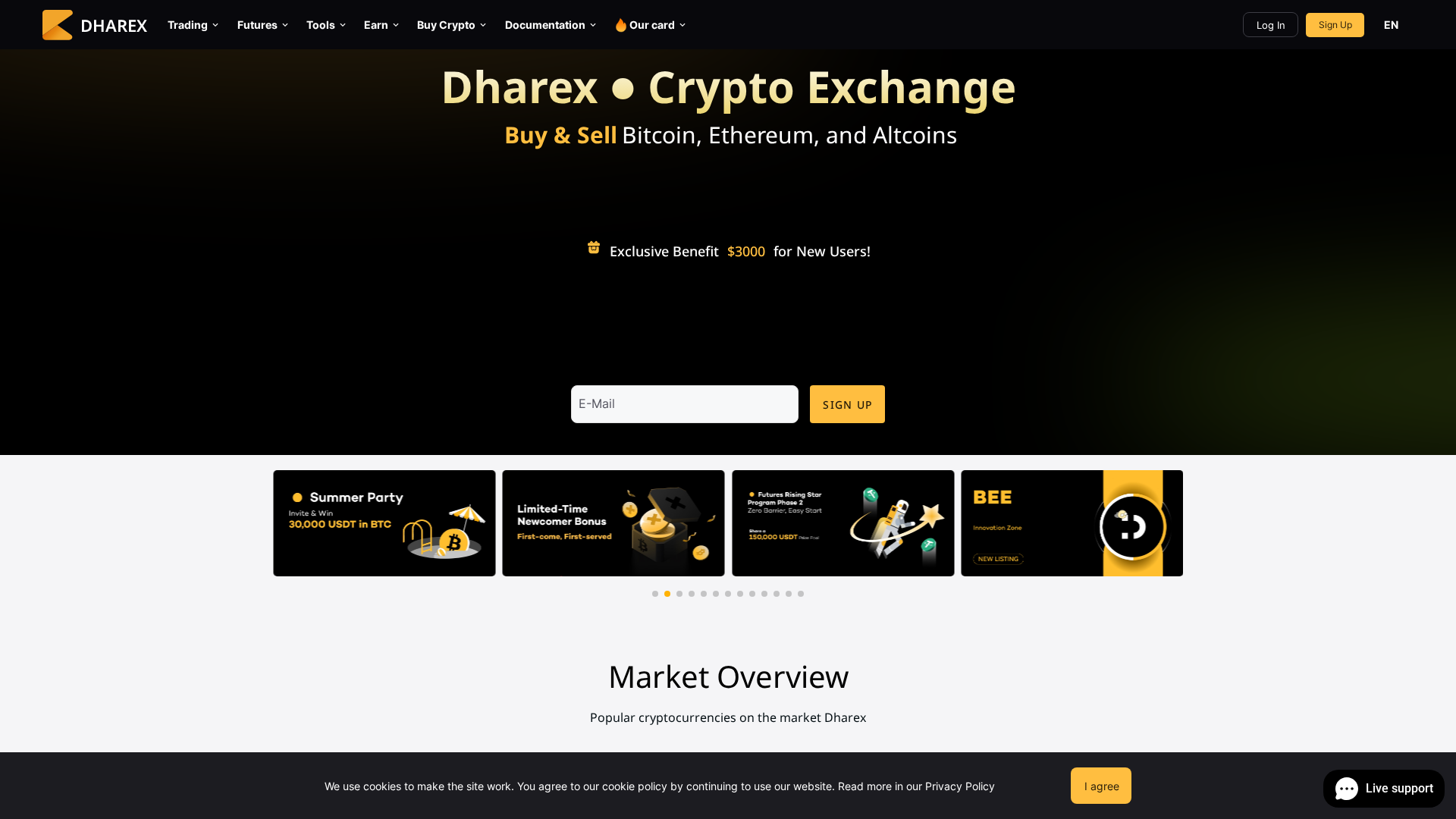 Screenshot of dharex.com