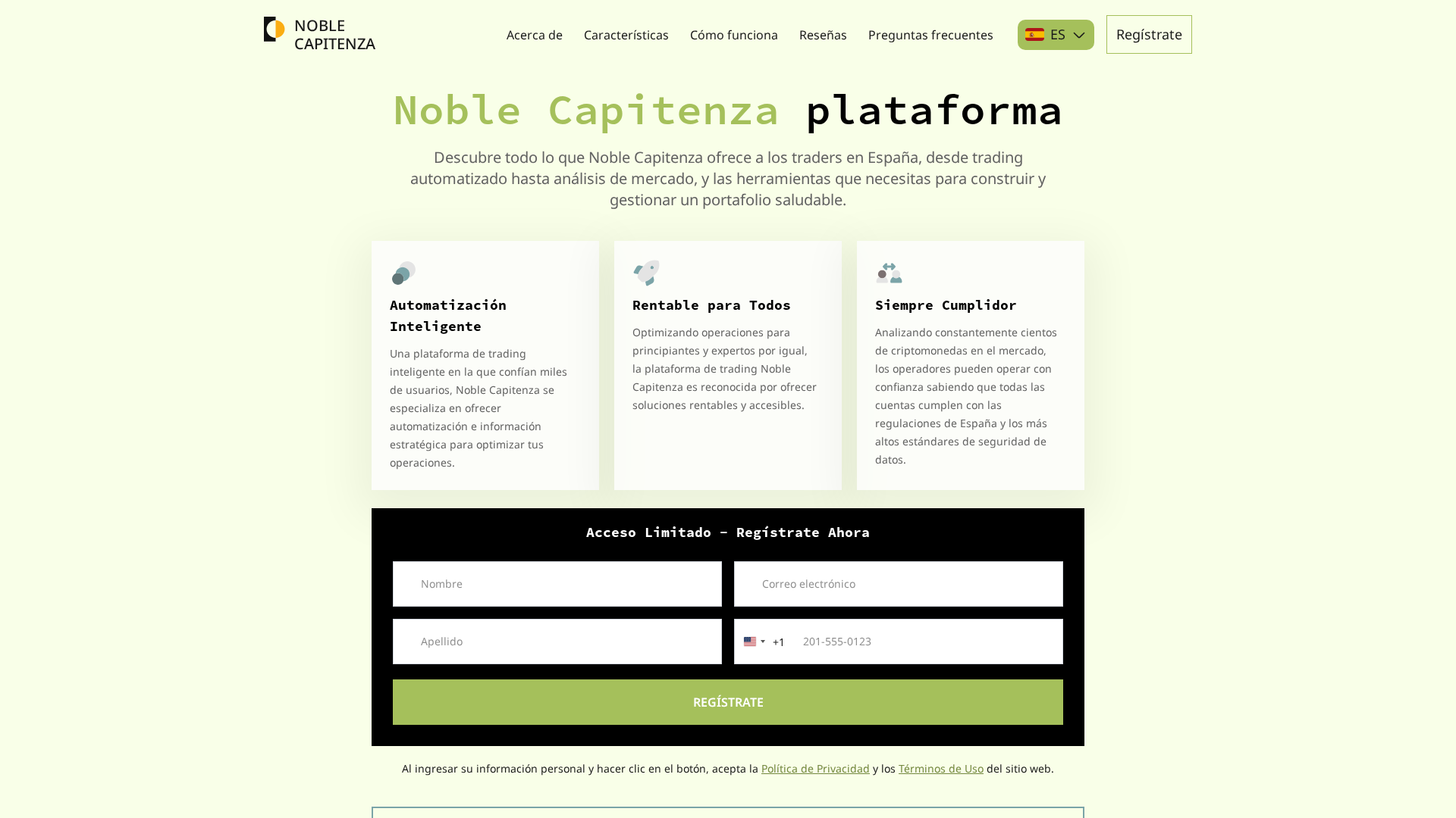 Screenshot of noblecapitenza.com