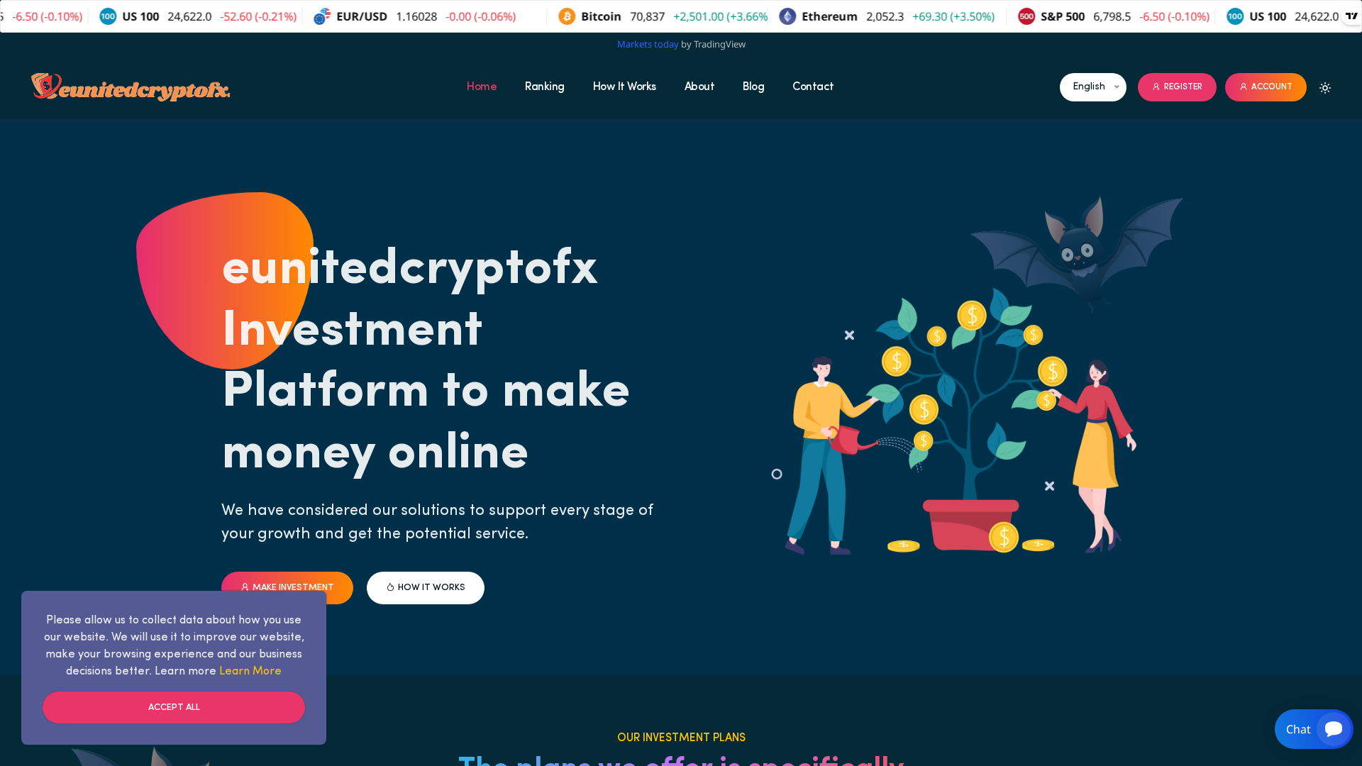 Screenshot of eunitedcryptofx.biz