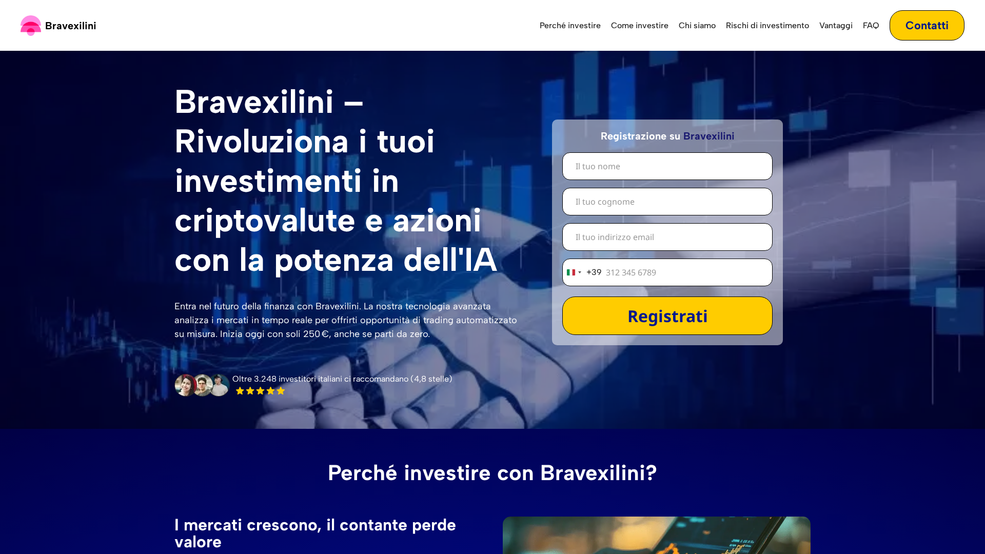 Screenshot of bravexilini-it.com