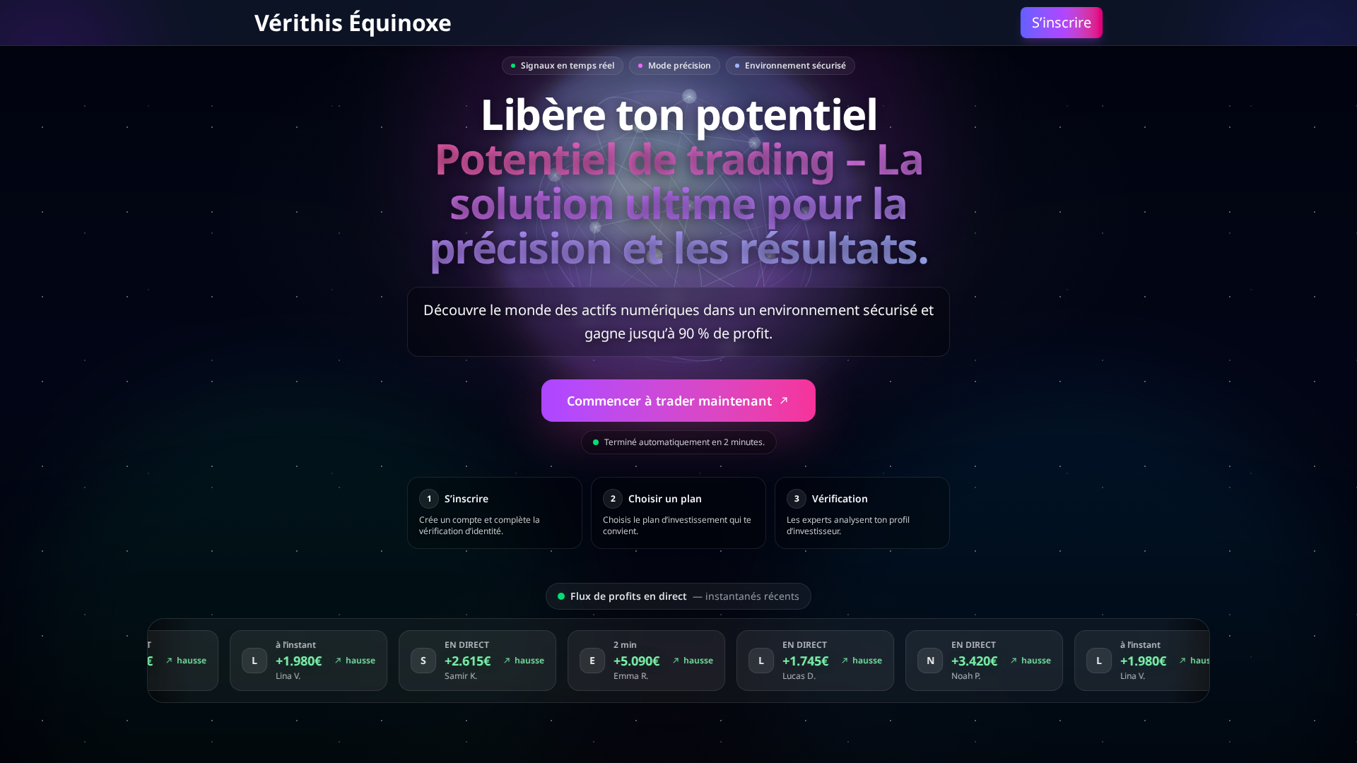 Screenshot of verithisequinoxe.com