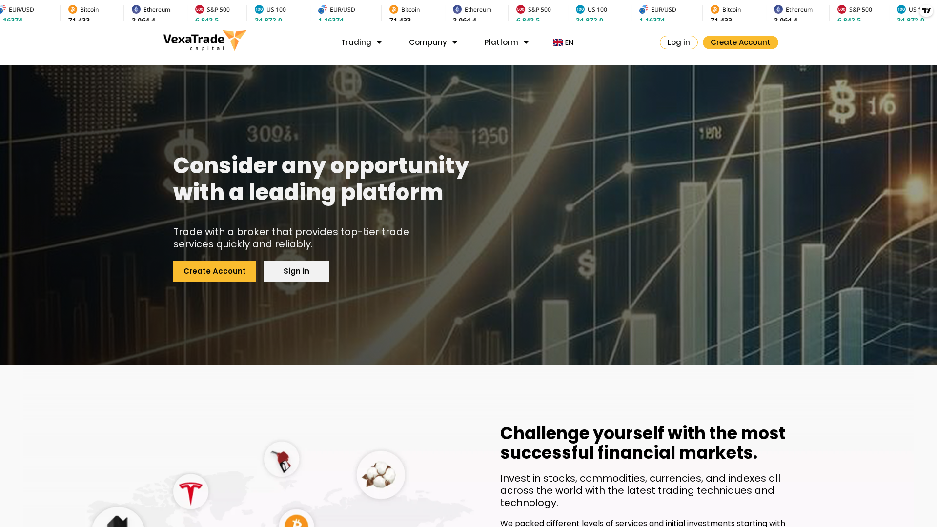Screenshot of vexatrade.website