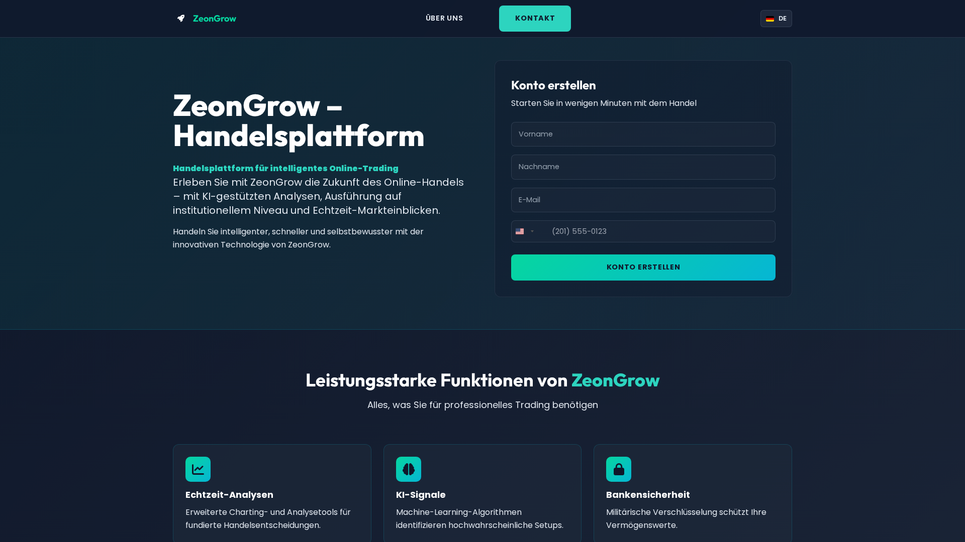Screenshot of zeongrow-ai-de.com