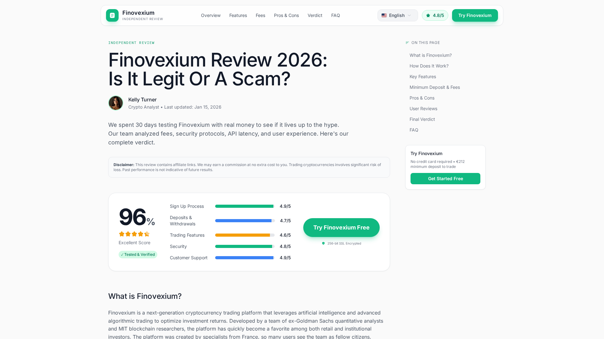 Screenshot of finovexium-review.top