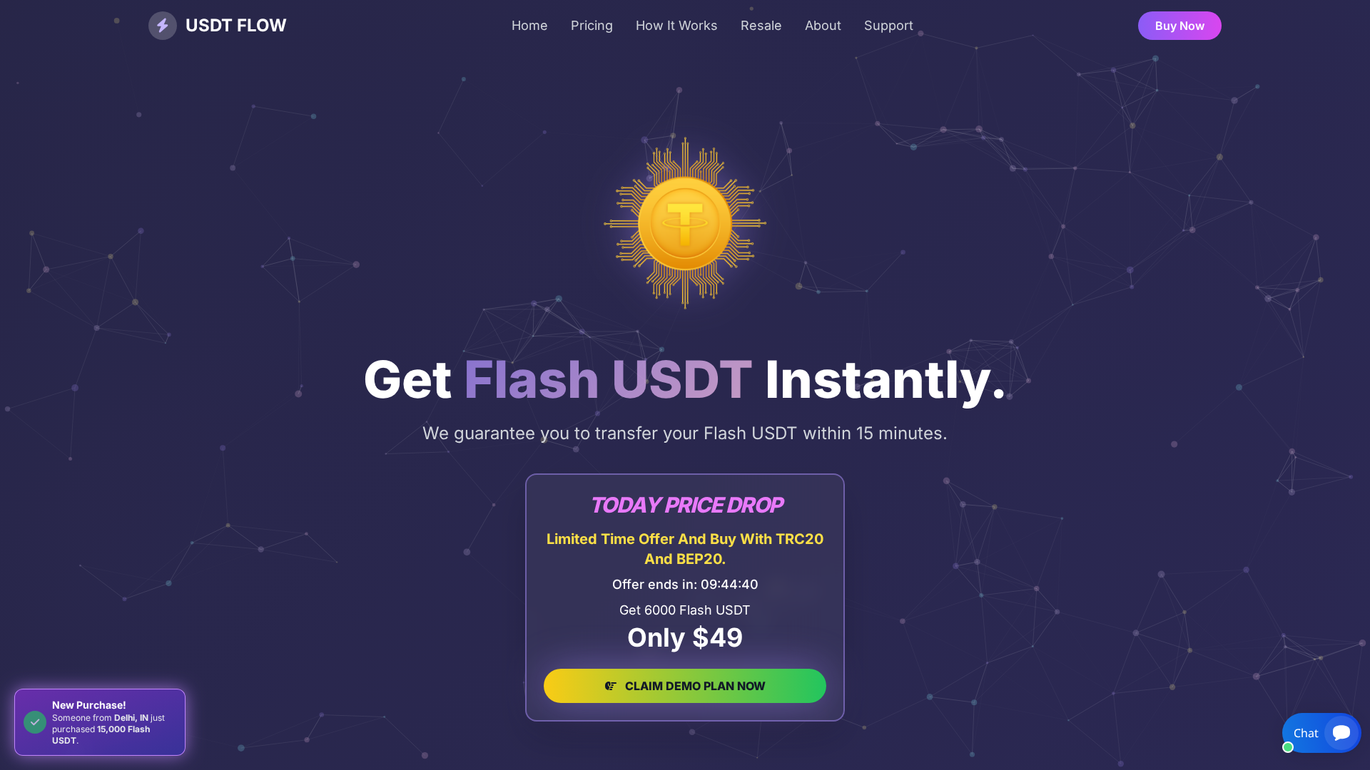 Screenshot of alphaflashusdt.sale