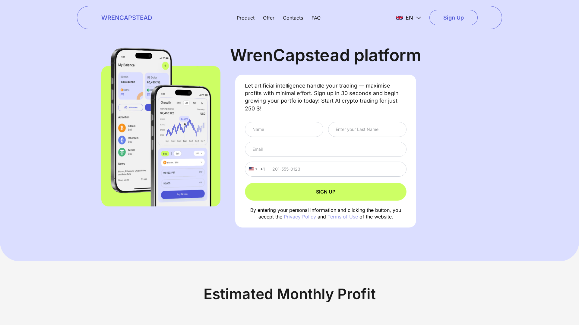 Screenshot of wrencapstead.com