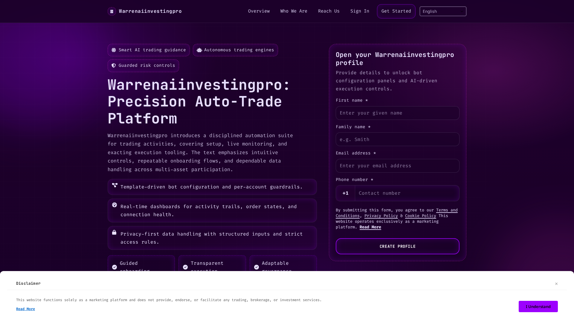Screenshot of warrenaiinvestingproplatform.sbs