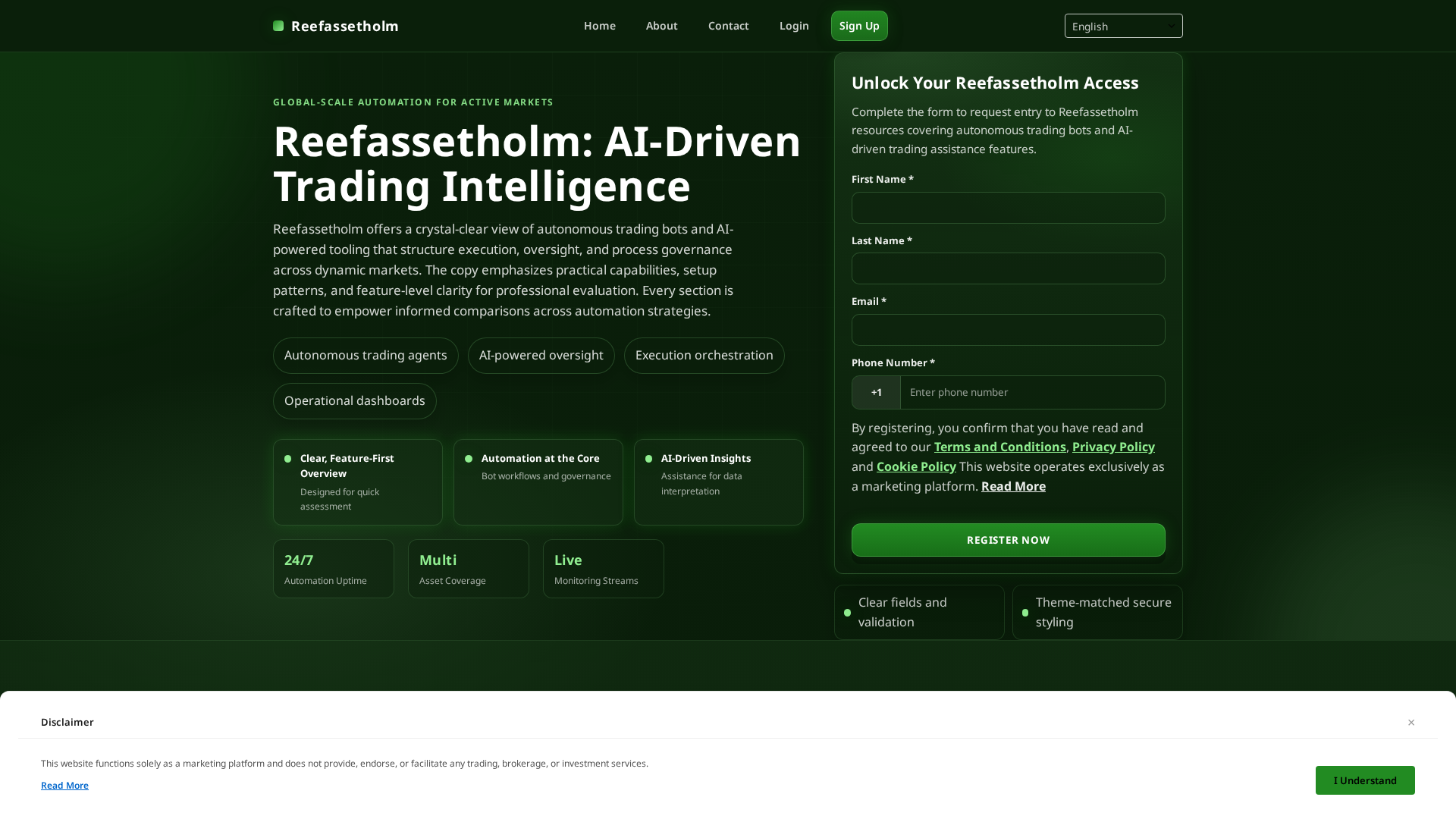 Screenshot of reefassetholm-system.cyou