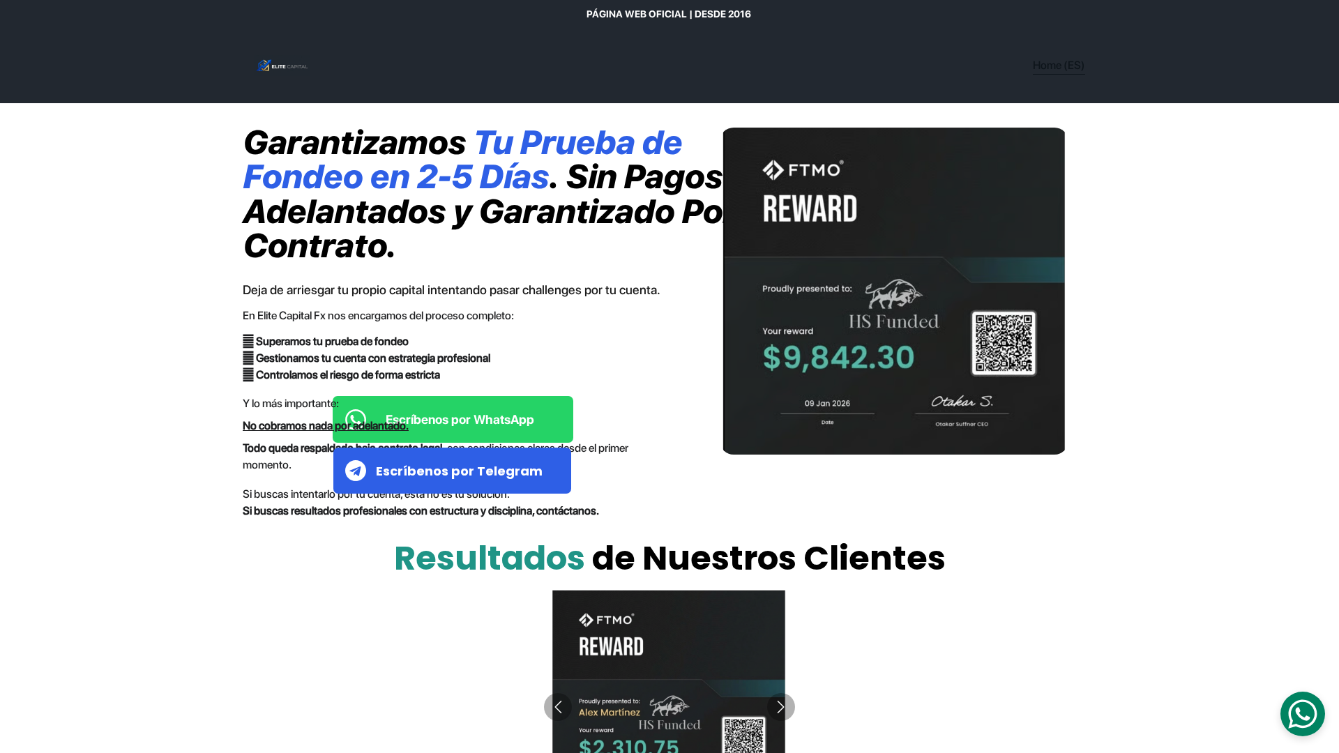 Screenshot of elitecapitalfx.es