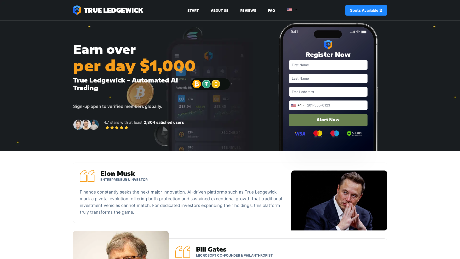 Screenshot of trueledgewick.biz