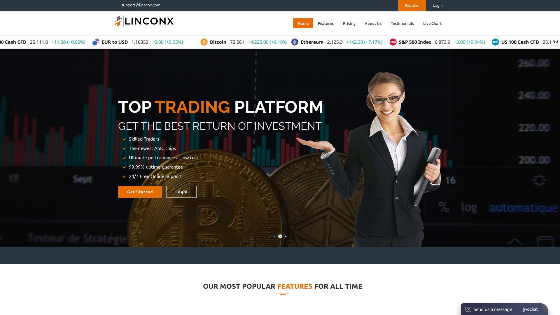 Screenshot of linconx.com
