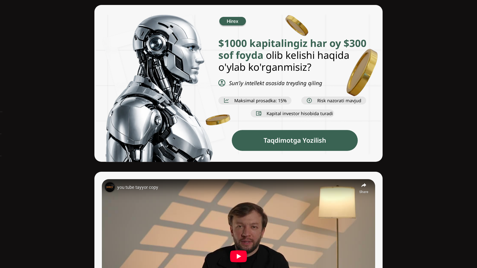 Screenshot of hirexai.uz