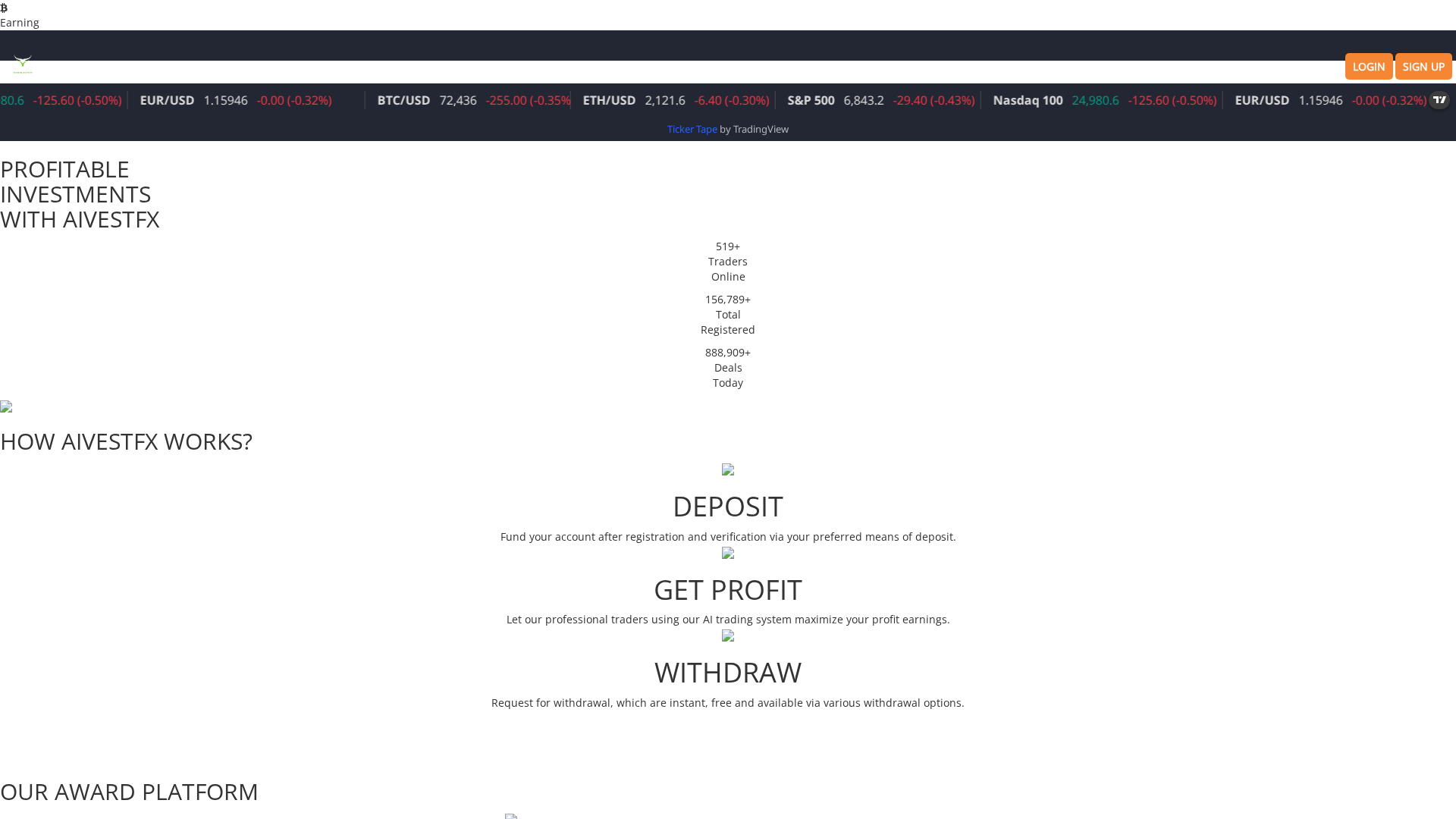 Screenshot of binarylive.pro