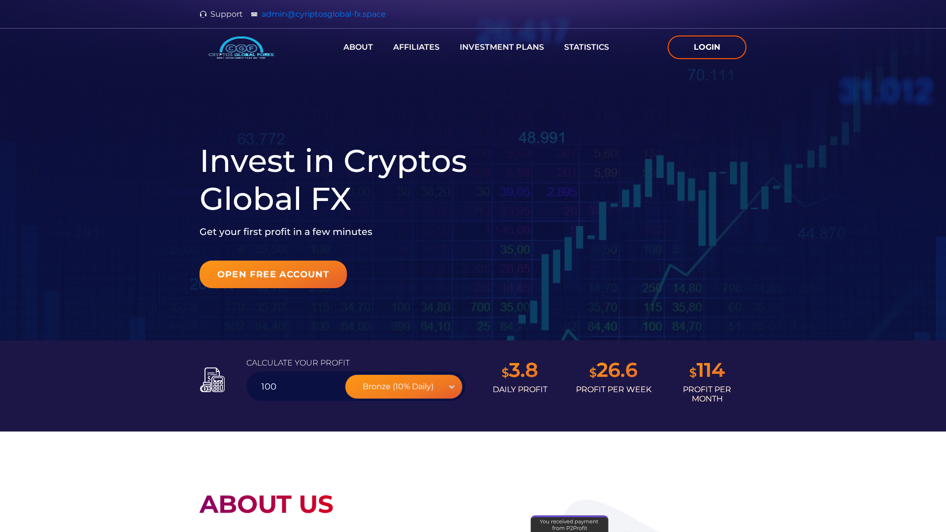 Screenshot of cyriptosglobal-fx.club