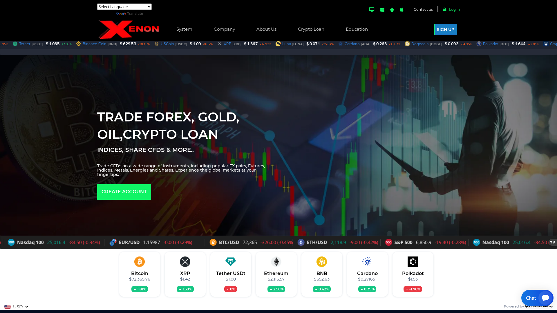 Screenshot of xenoncapitalmarkets.ltd