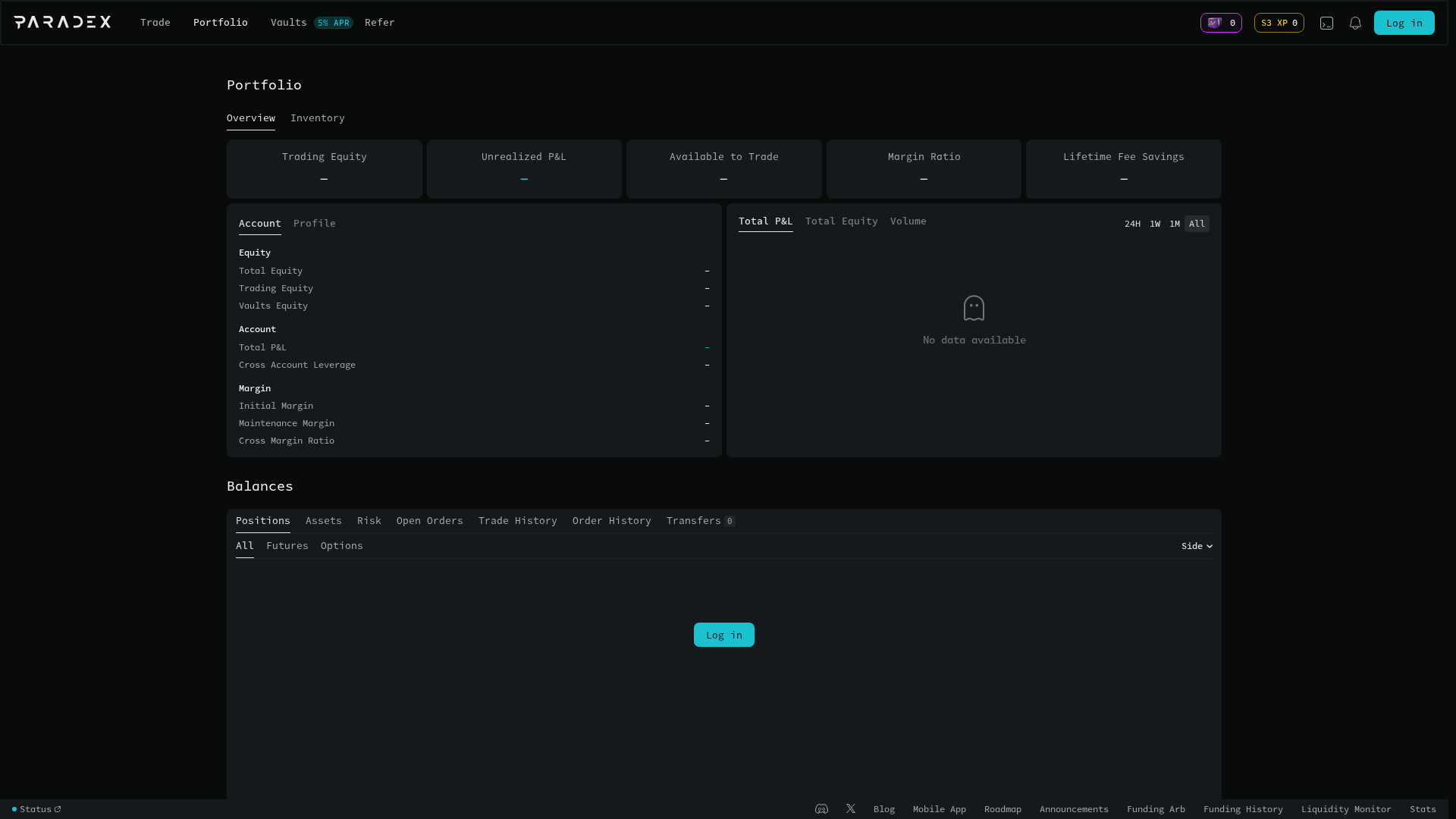 Screenshot of claim-paradex.trade