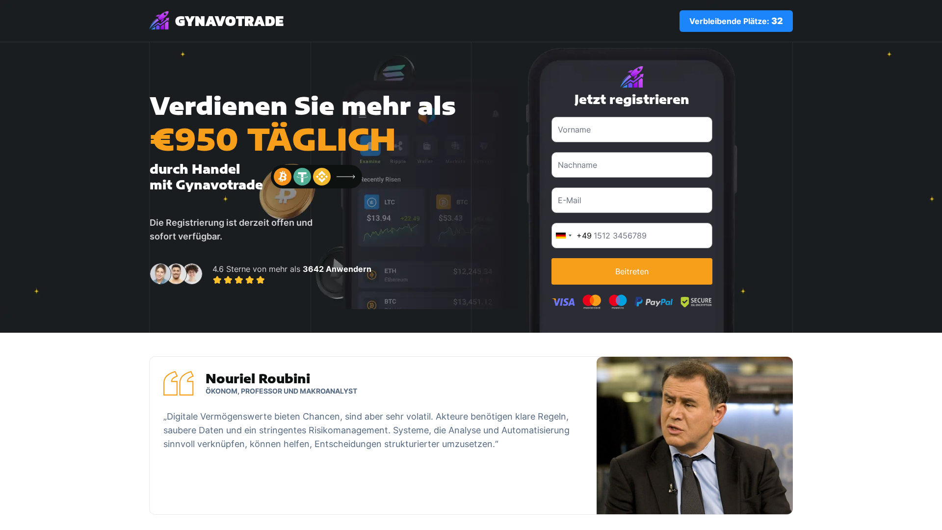 Screenshot of gynavotrade-de.com