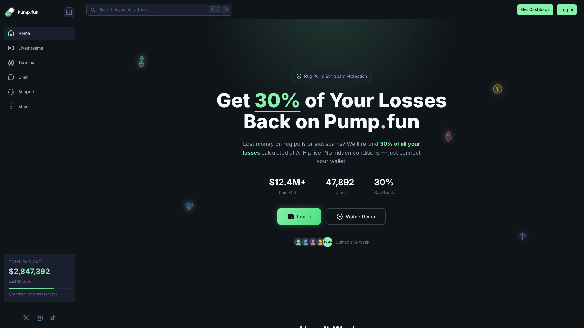 Screenshot of trading-pumps.fun