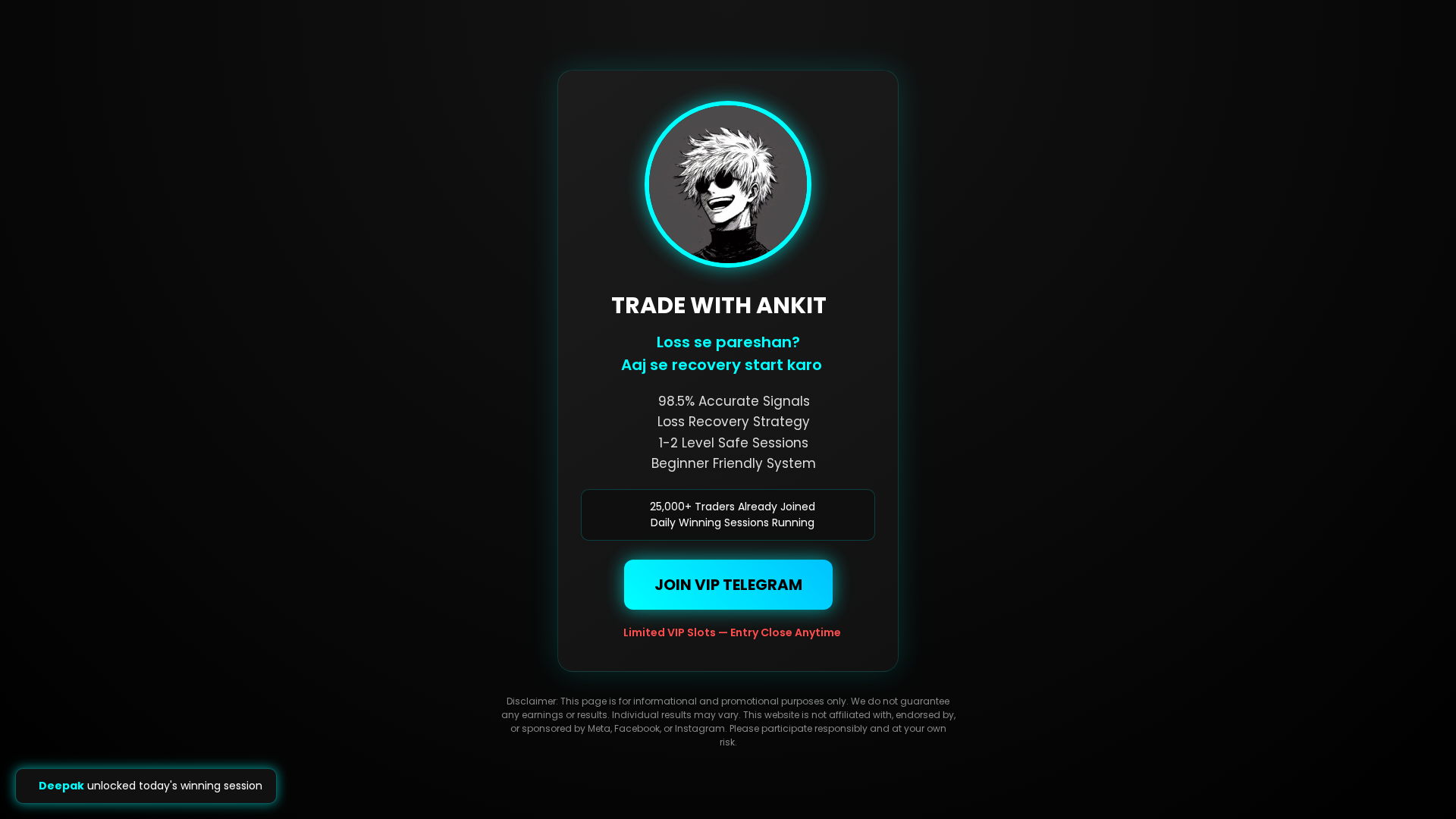 Screenshot of ankittrader.online