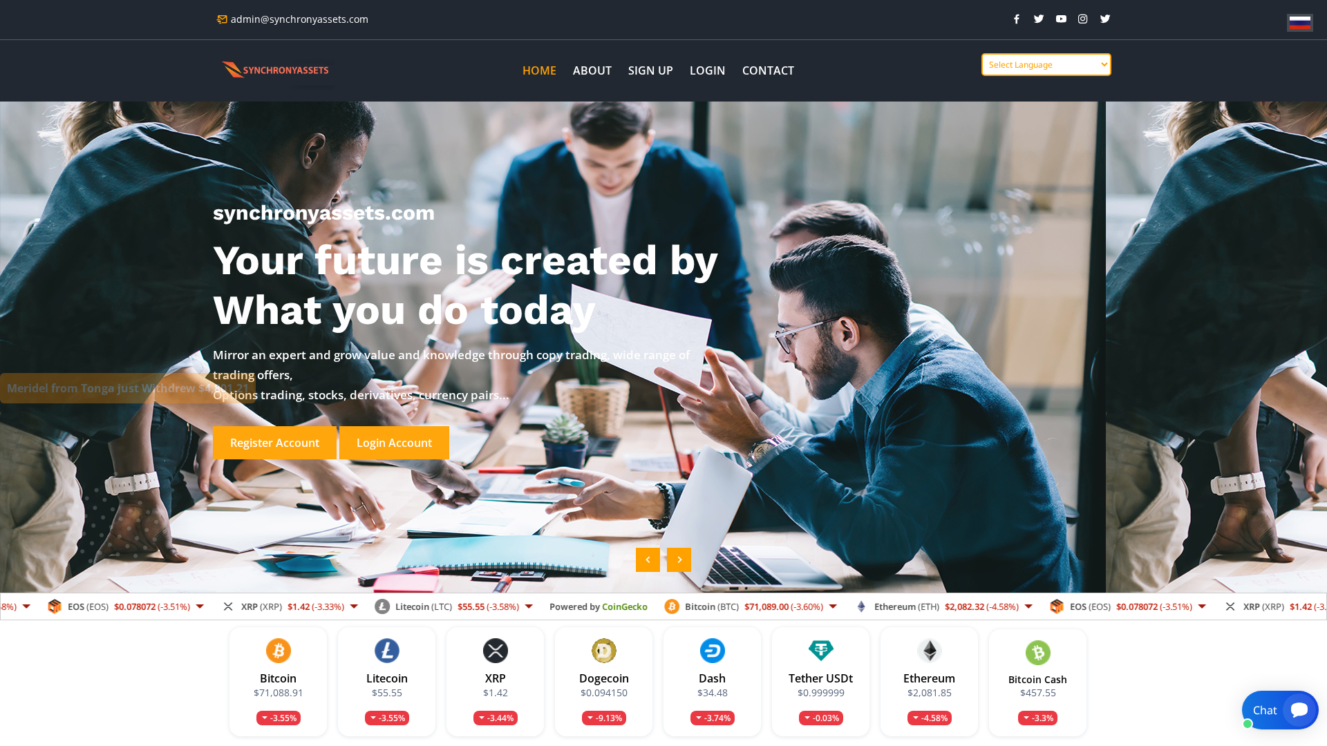 Screenshot of synchronyassets.com