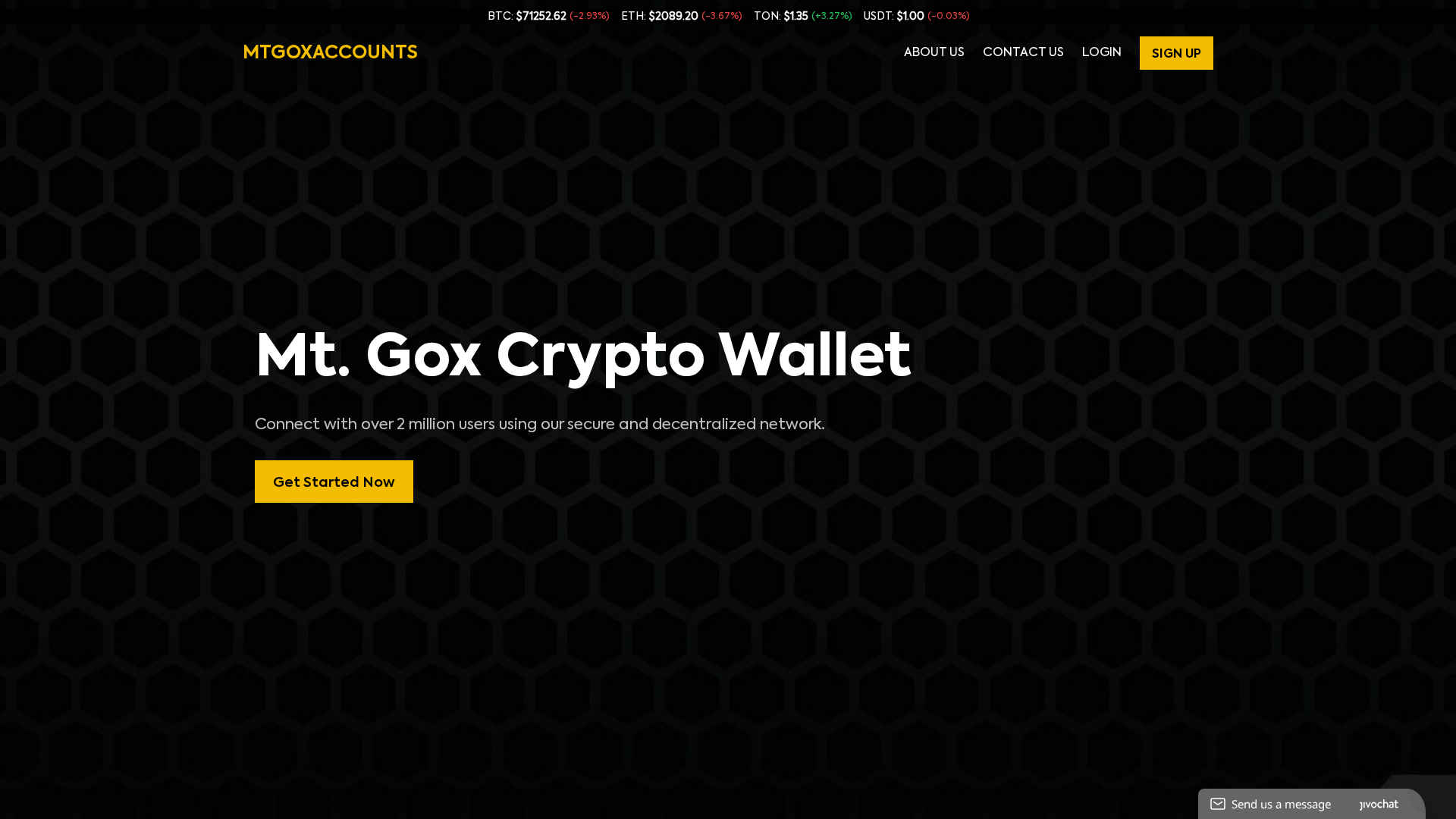 Screenshot of mtgoxaccount.com