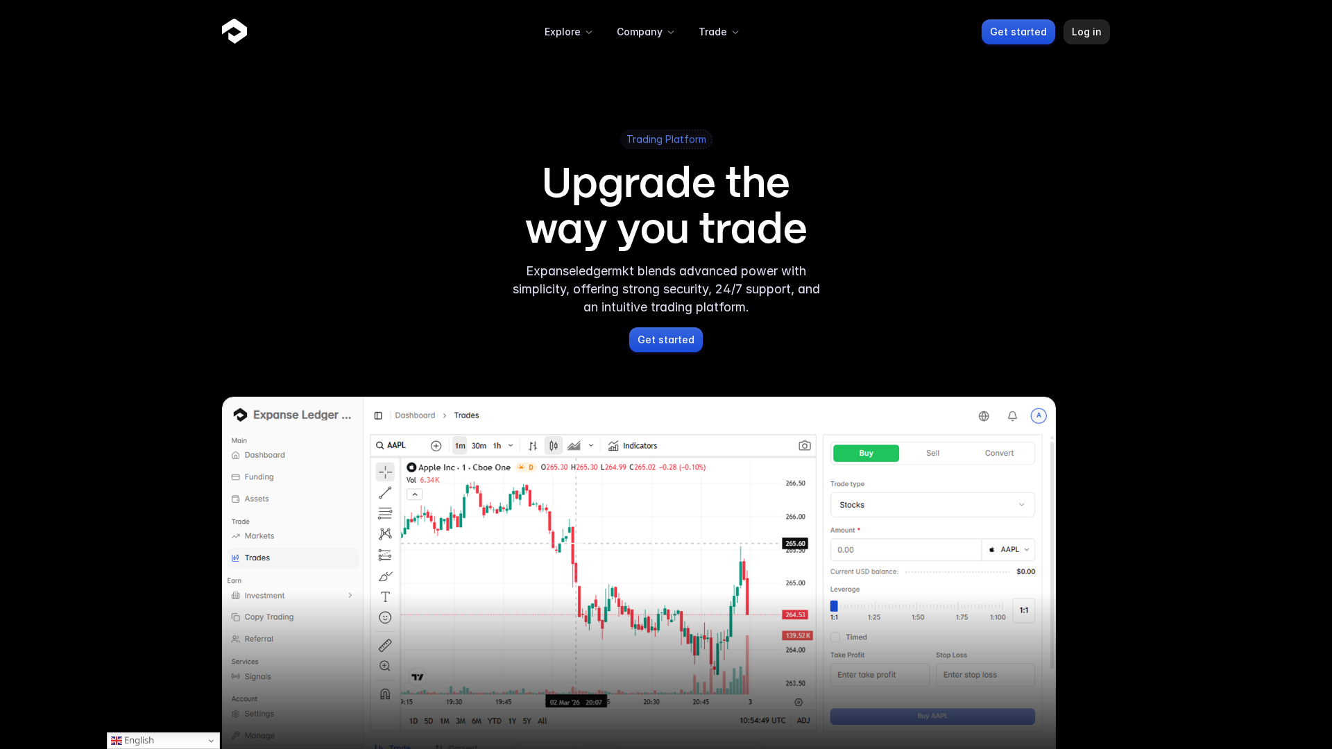Screenshot of expanseledgermkt.com