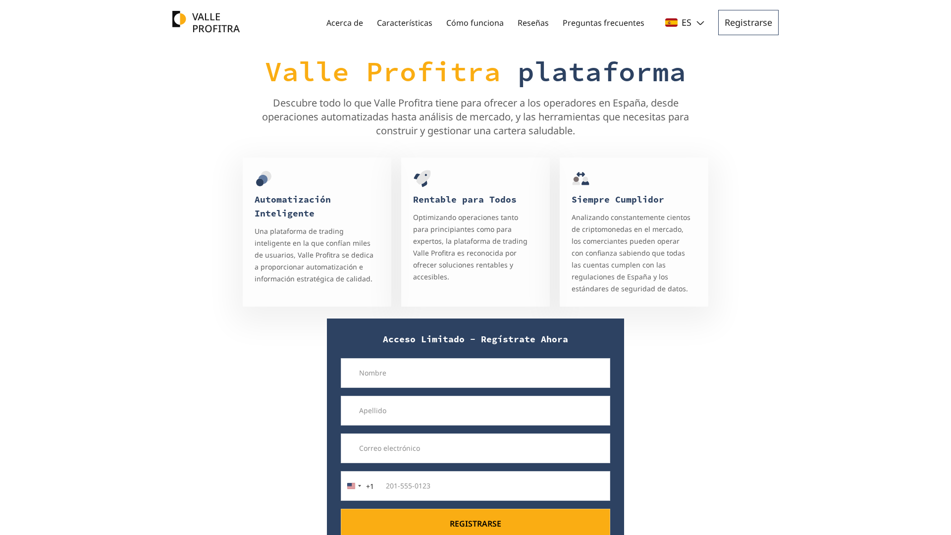 Screenshot of valle-profitra.com