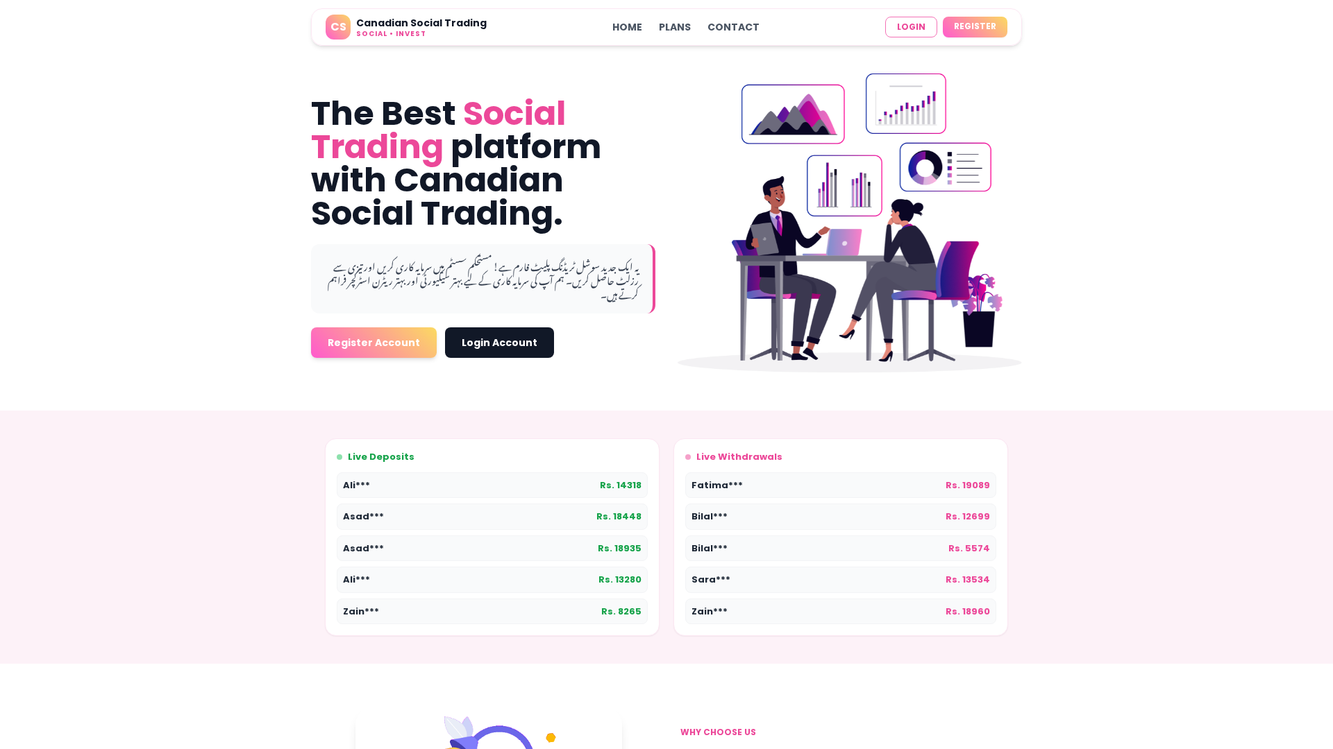 Screenshot of canadian-social-trading.com