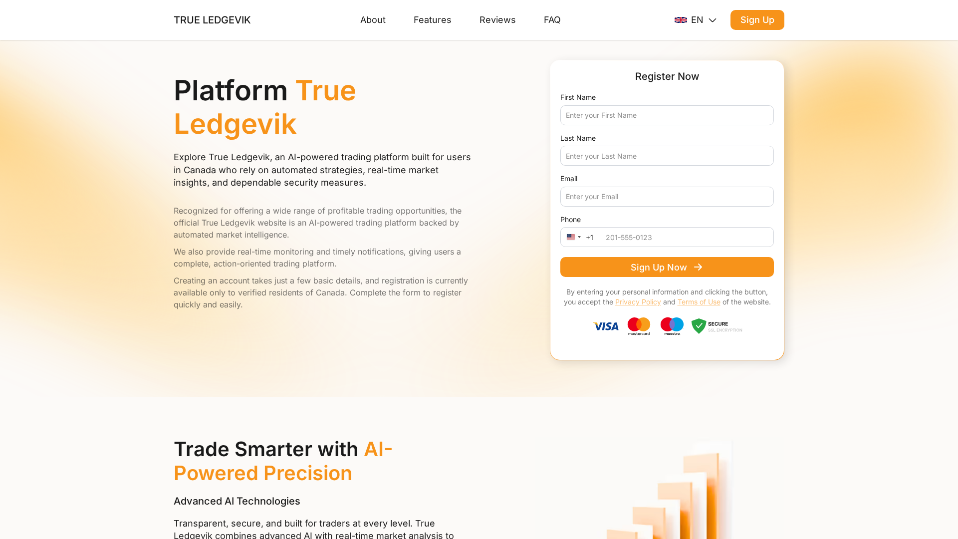 Screenshot of true-ledgevik.com