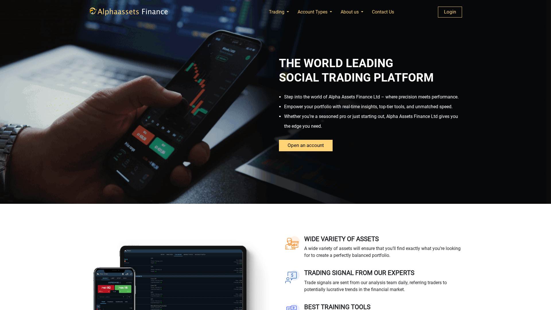 Screenshot of alphaassetsfinanceltd.net
