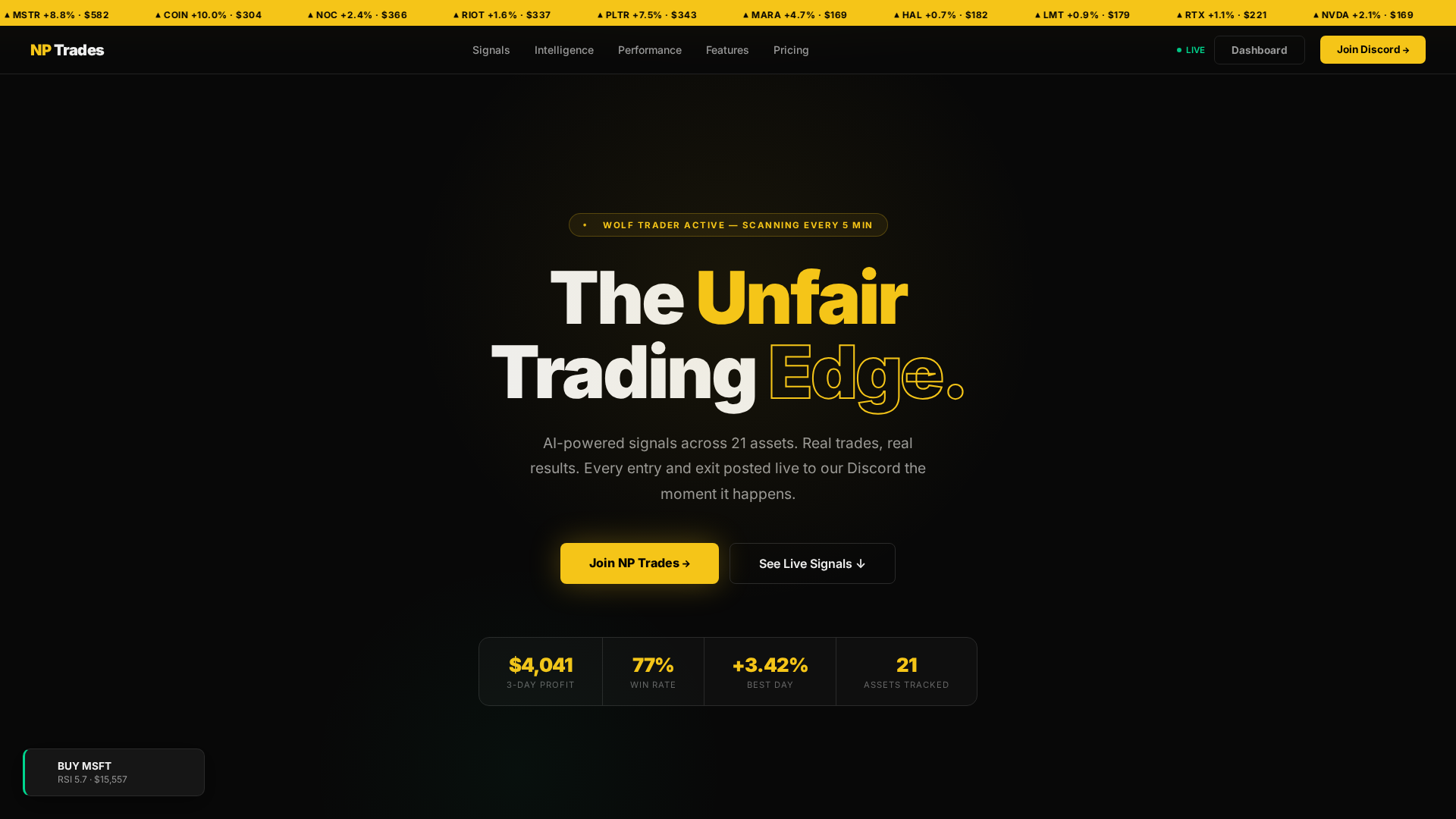 Screenshot of nptrades.com