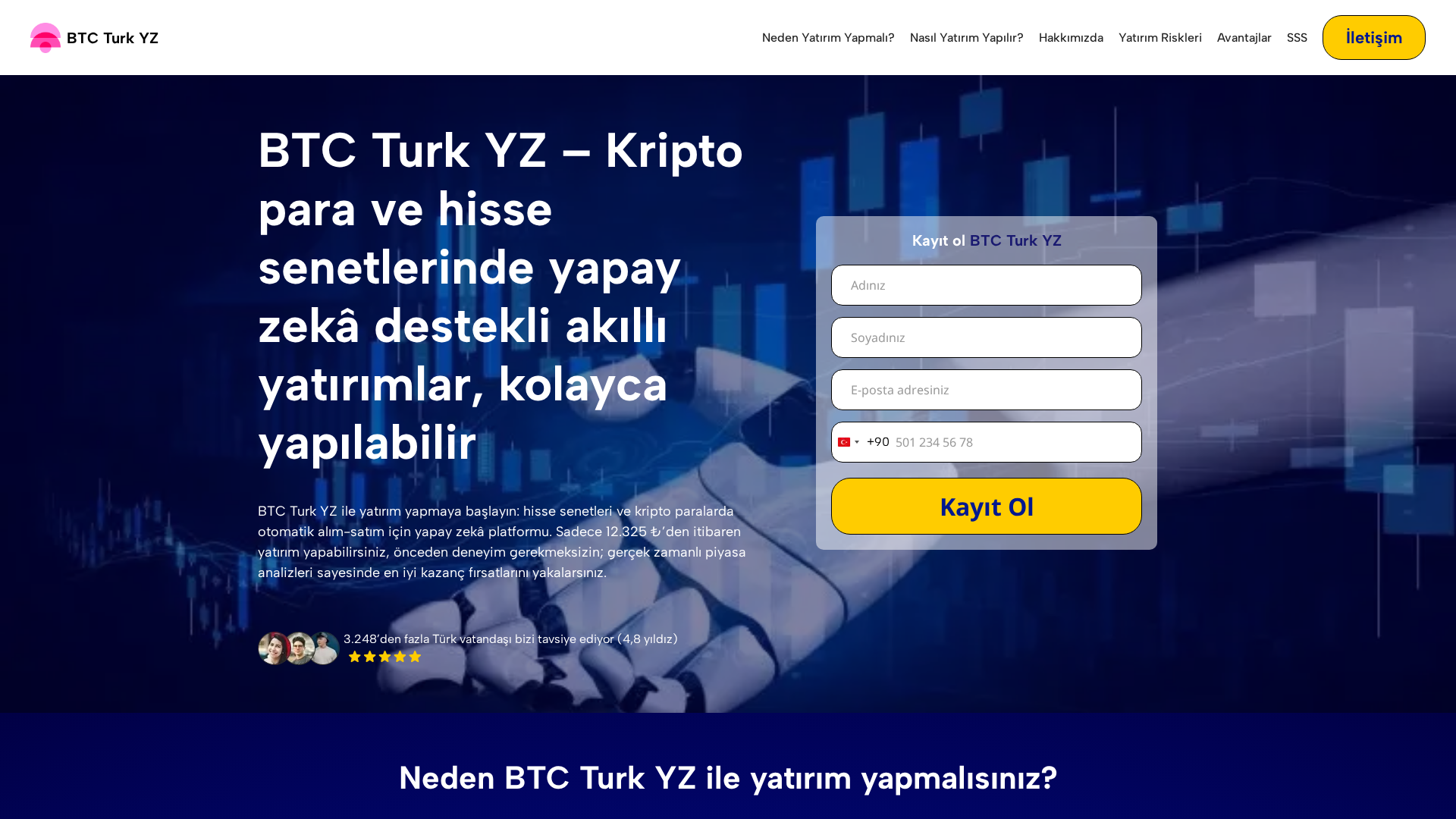 Screenshot of btcturkyztr.com