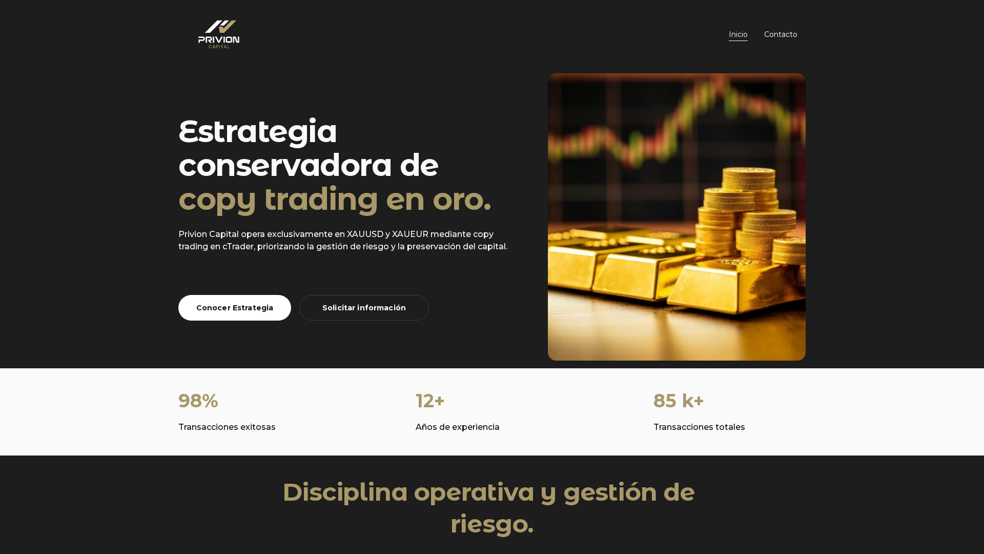 Screenshot of privioncapital.com