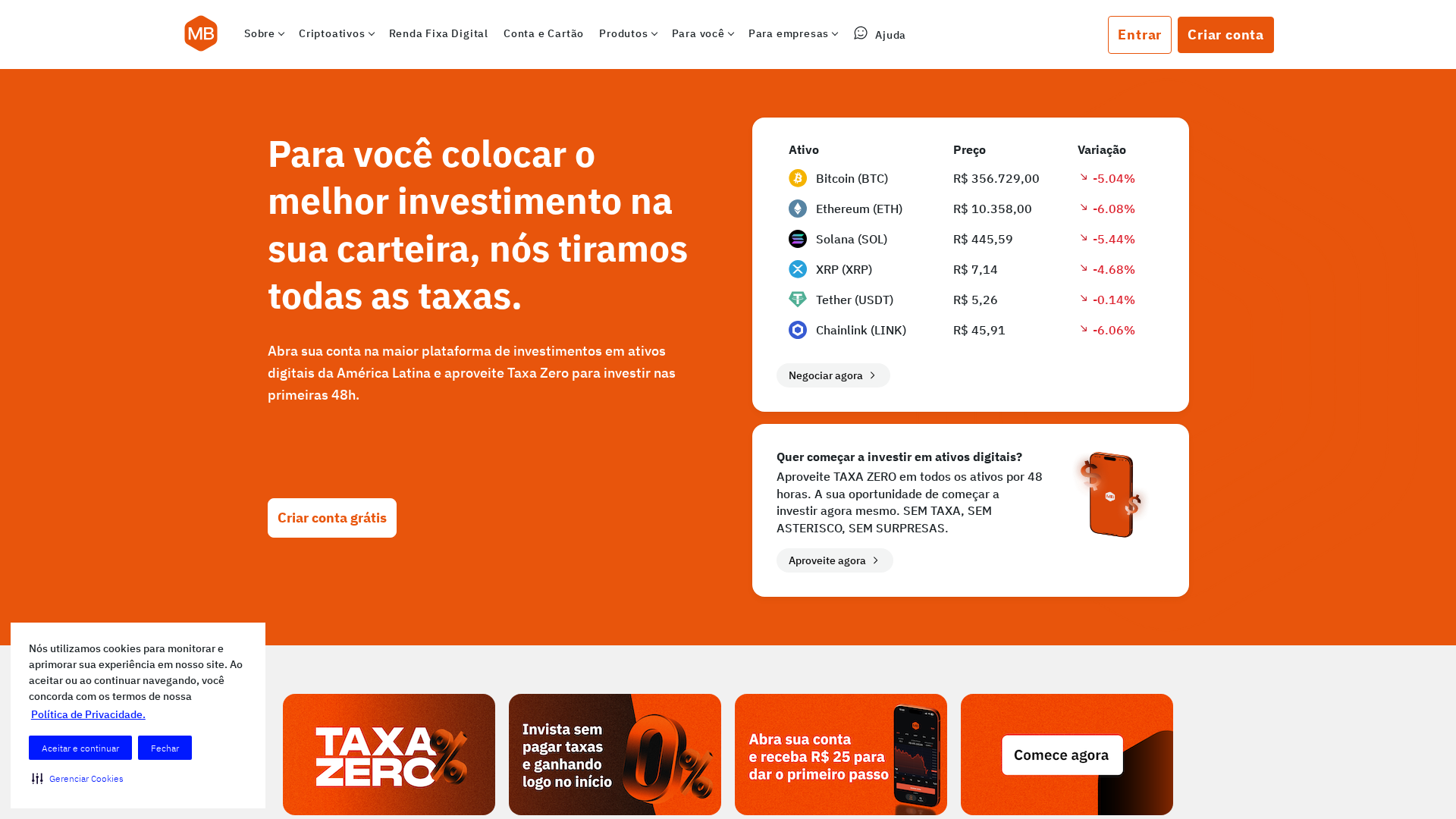 Screenshot of mercadobitcoinde.com