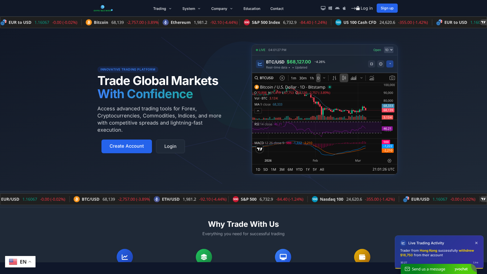 Screenshot of cryptovaultelite.com