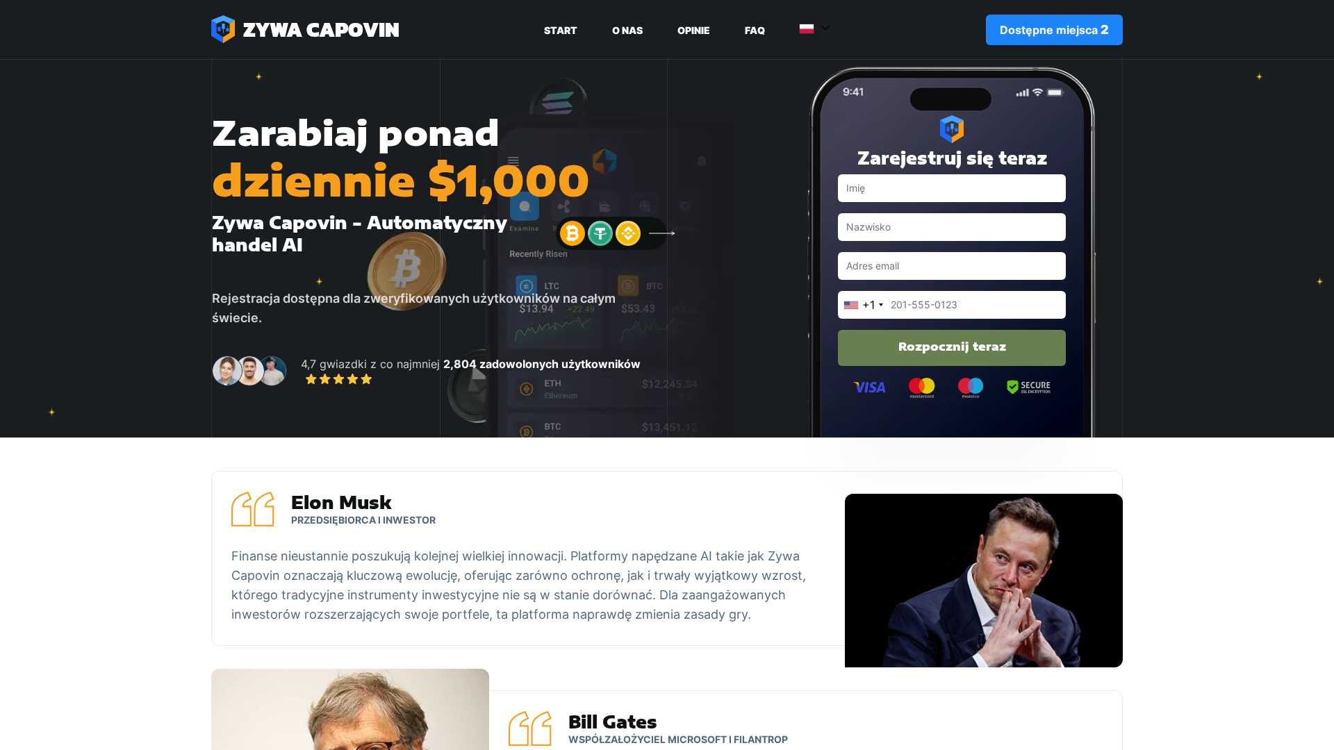 Screenshot of zywacapovin.biz